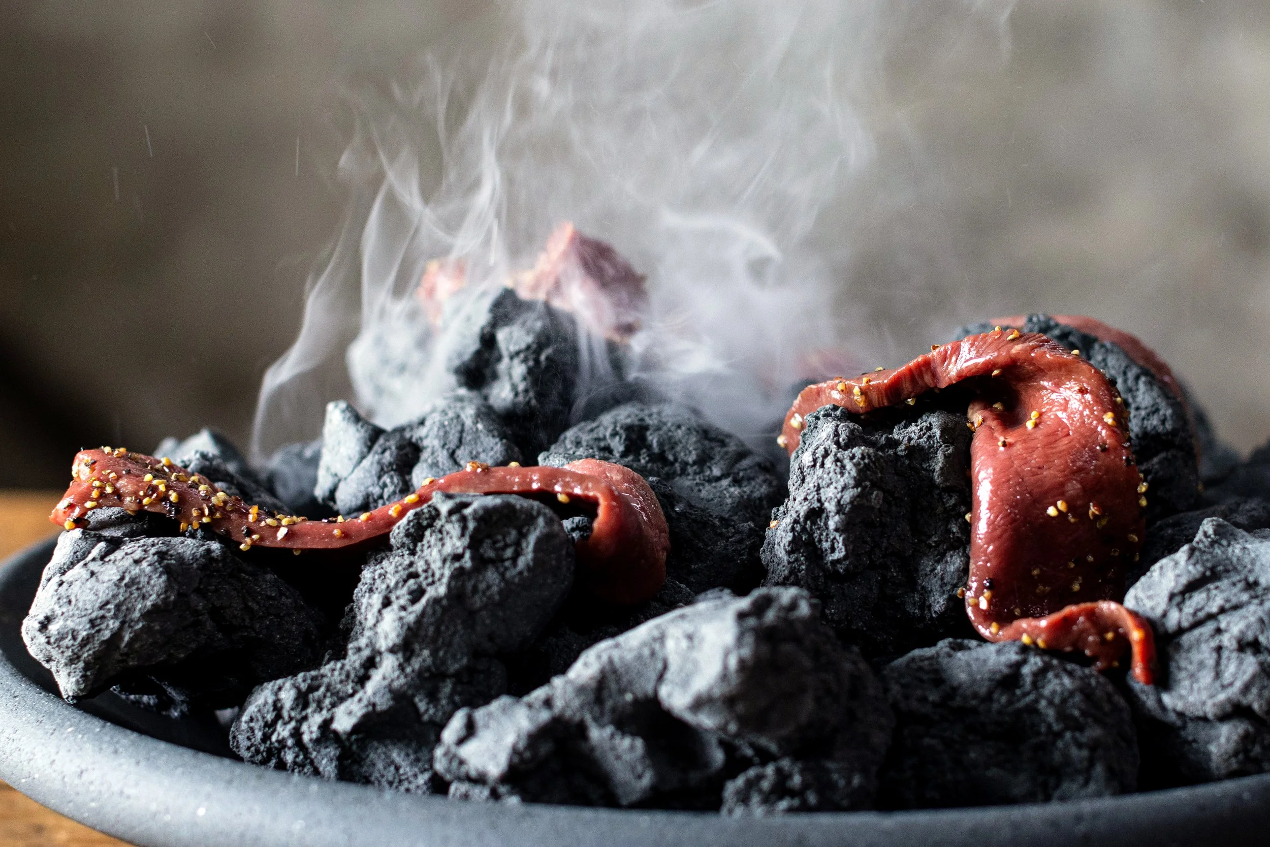 Black porcelain everlasting charcoal