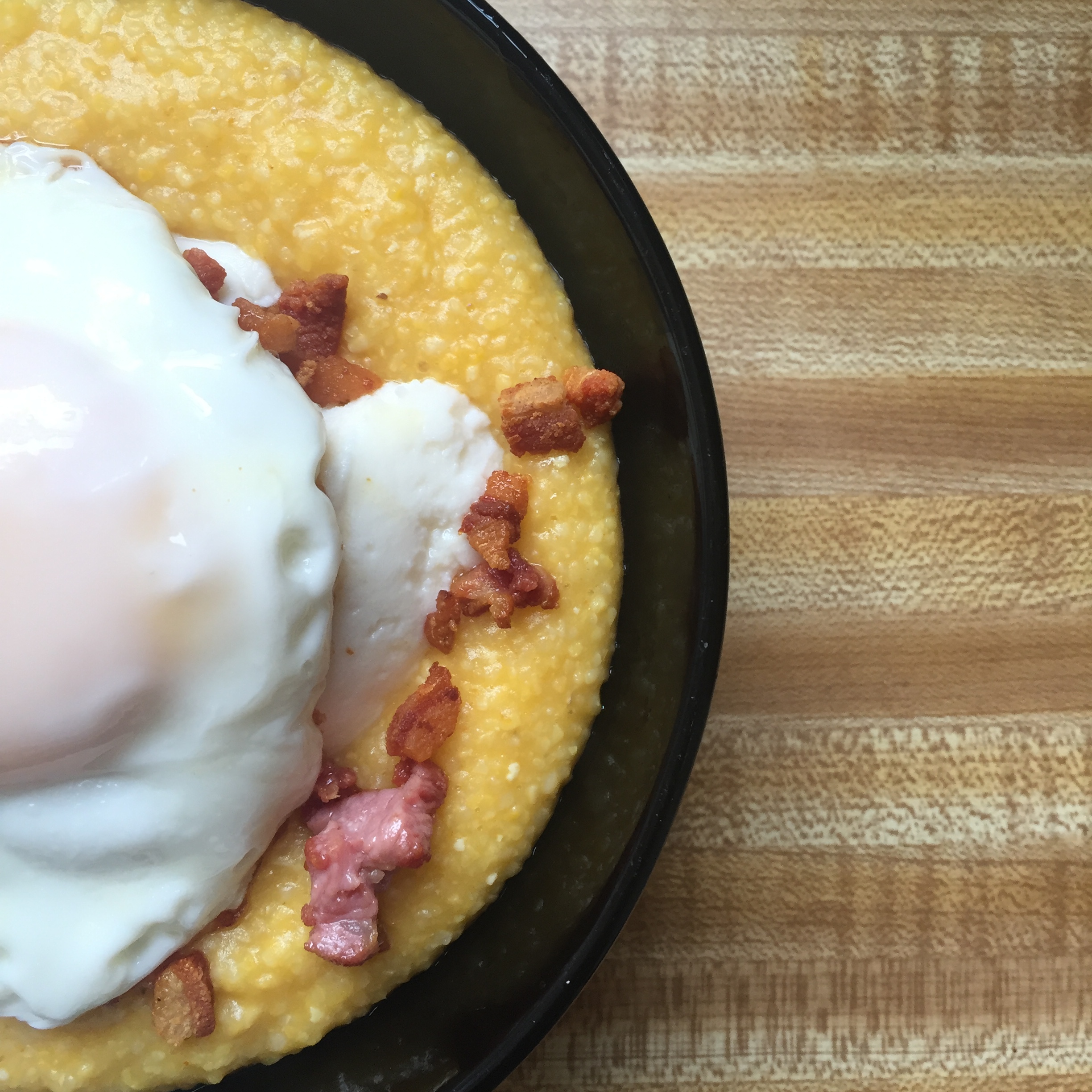 Pumpkin Polenta with Whipped Honey Ricotta and Crispy Pancetta