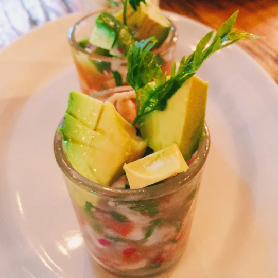 Fresh ceviche trio