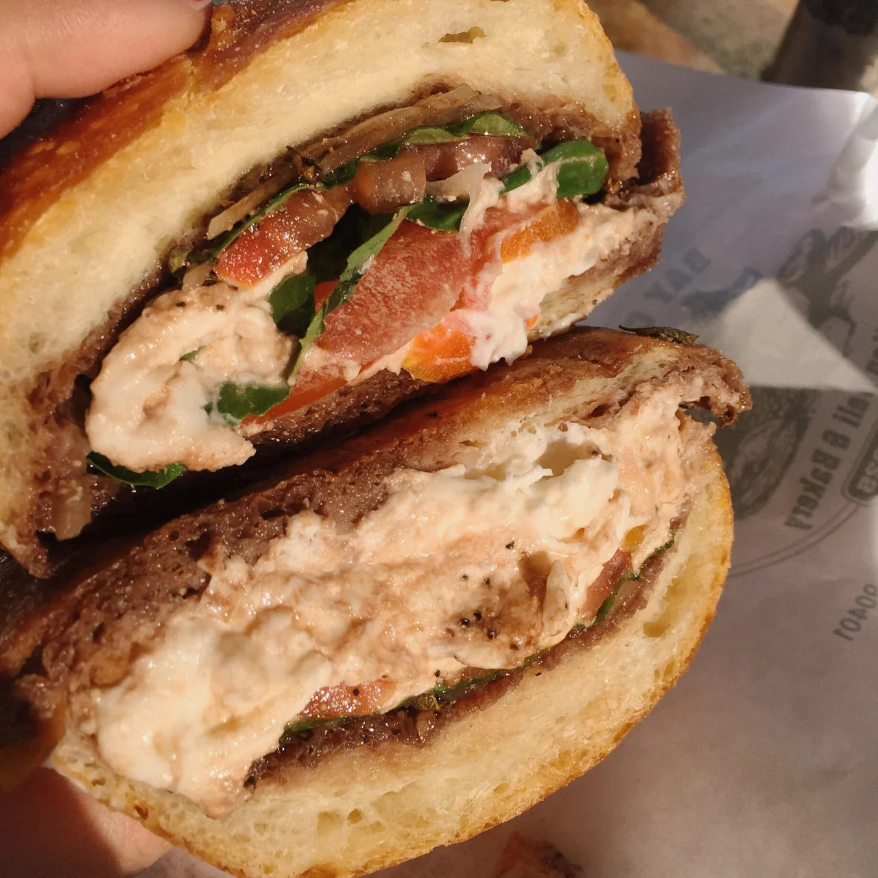 Burrata sandwich from Bay City Deli
