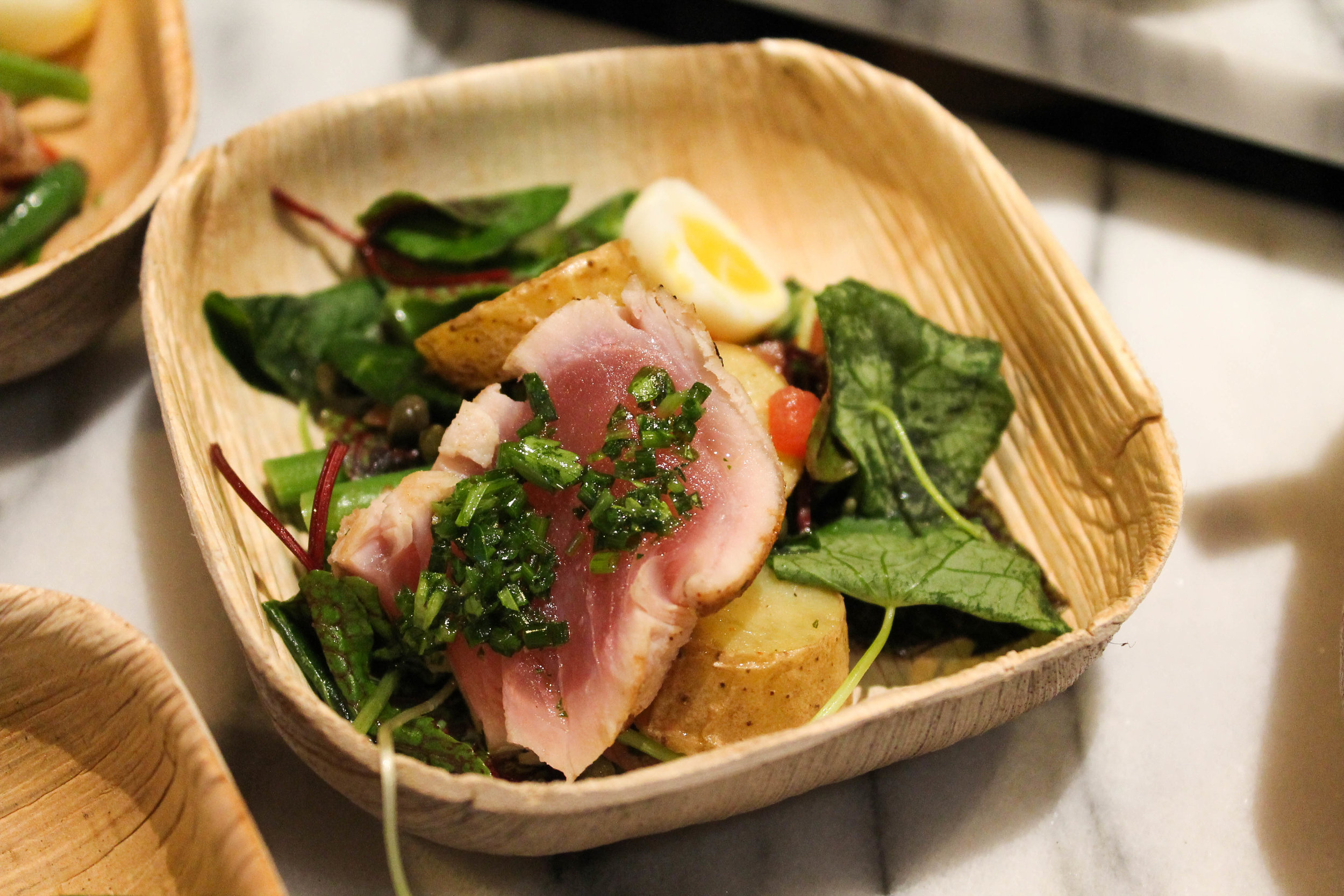  Mini version of their Nicoise Salad with the Ahi tuna! 