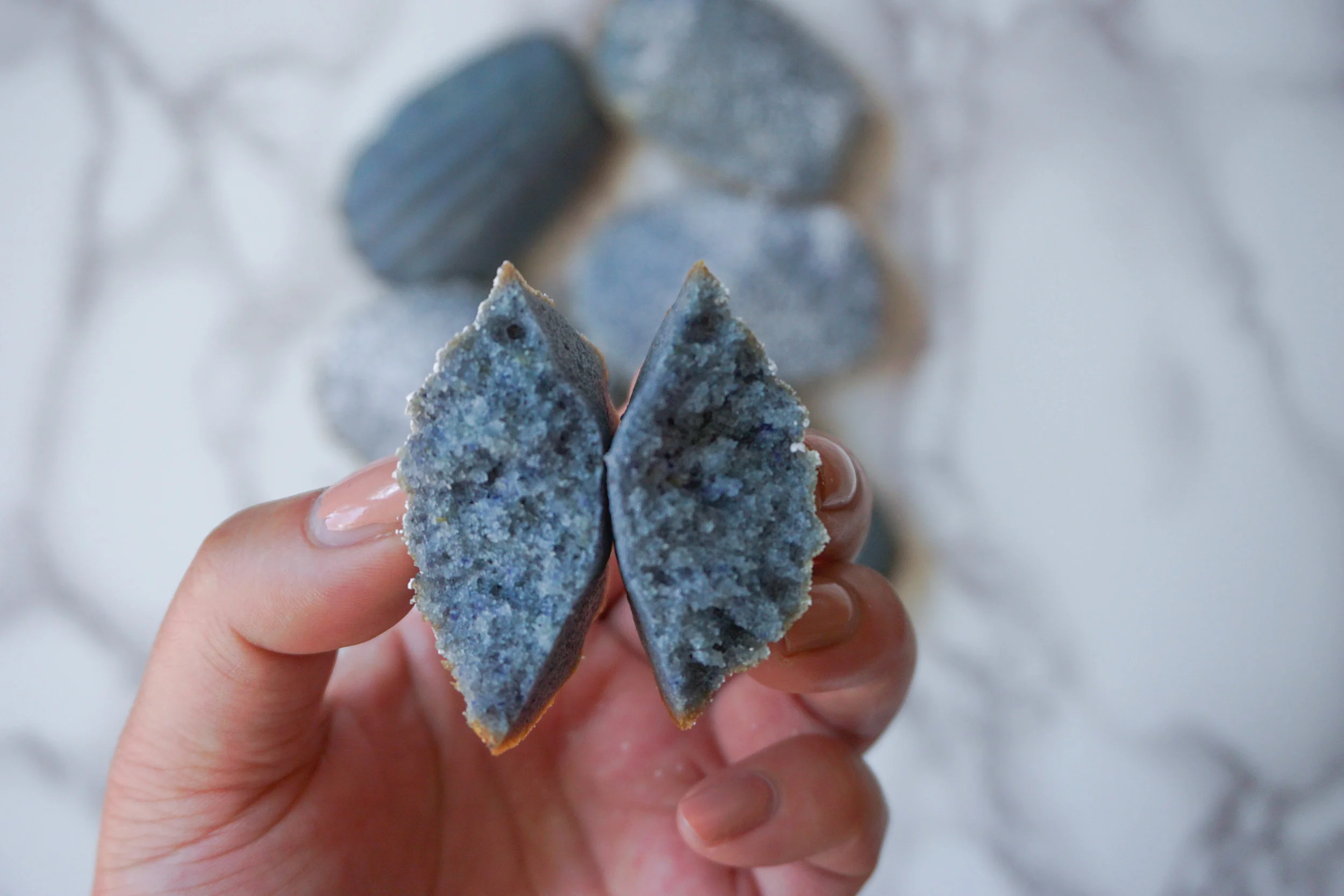 The finished product is nice and blue all the way through!