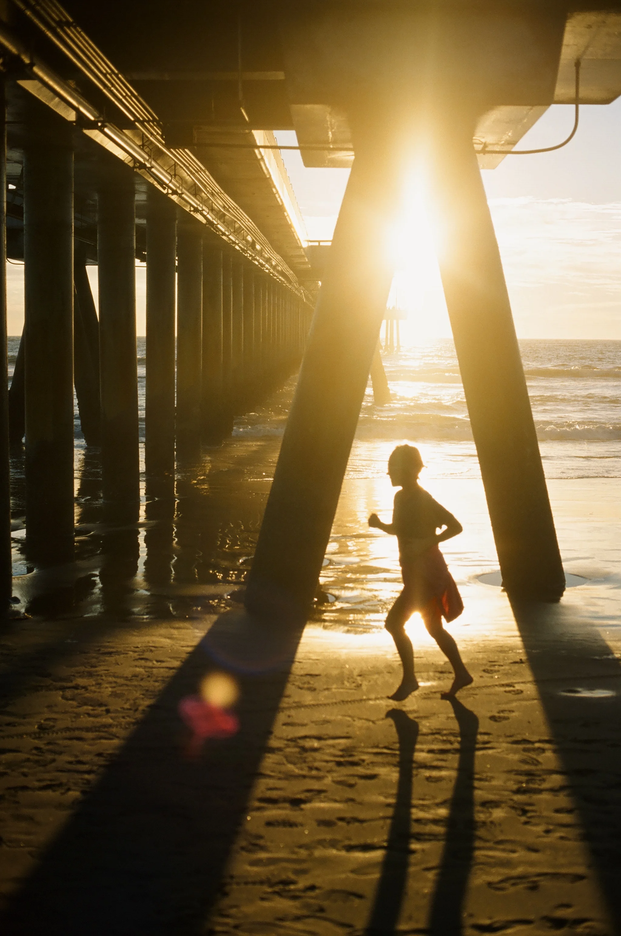 Running on the beach