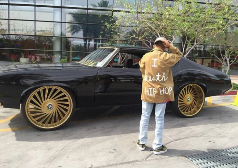 Honey & Misfits custom: "I Breathe Hip Hop" - Read the inspiring story behind this jacket & how a patient with no jaw and has never spoken, finally found his voice. honeyandmisfits.com