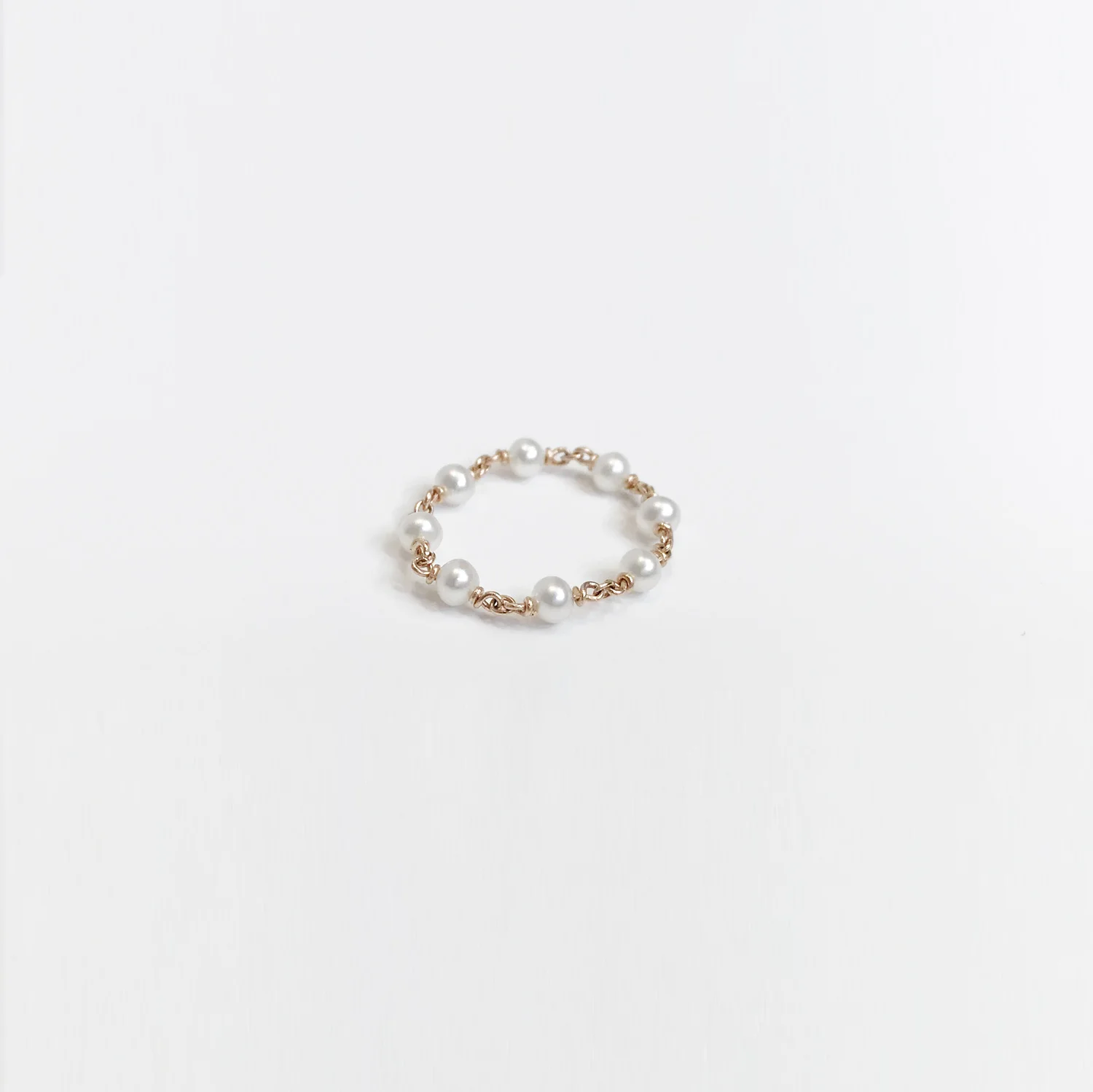 anello rosario oro rosa 97 perle