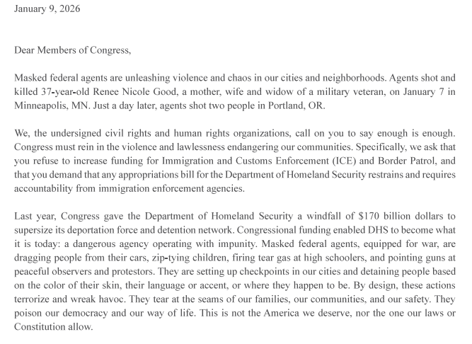 RMIAN signs on to Coalition Letter Urging Congress to Refuse Increased Funding for ICE