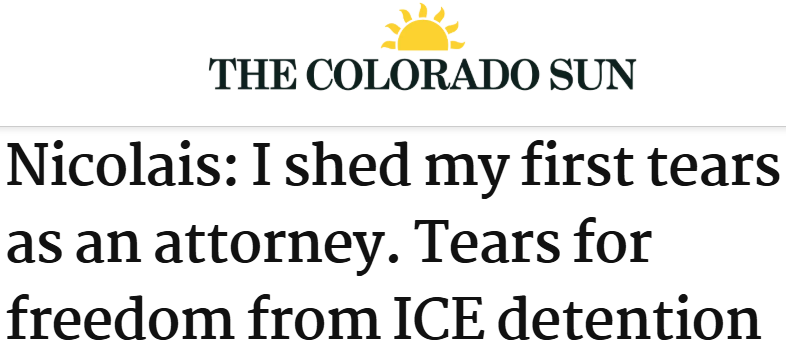 Nicolais: I shed my first tears as an attorney. Tears for freedom from ICE detention