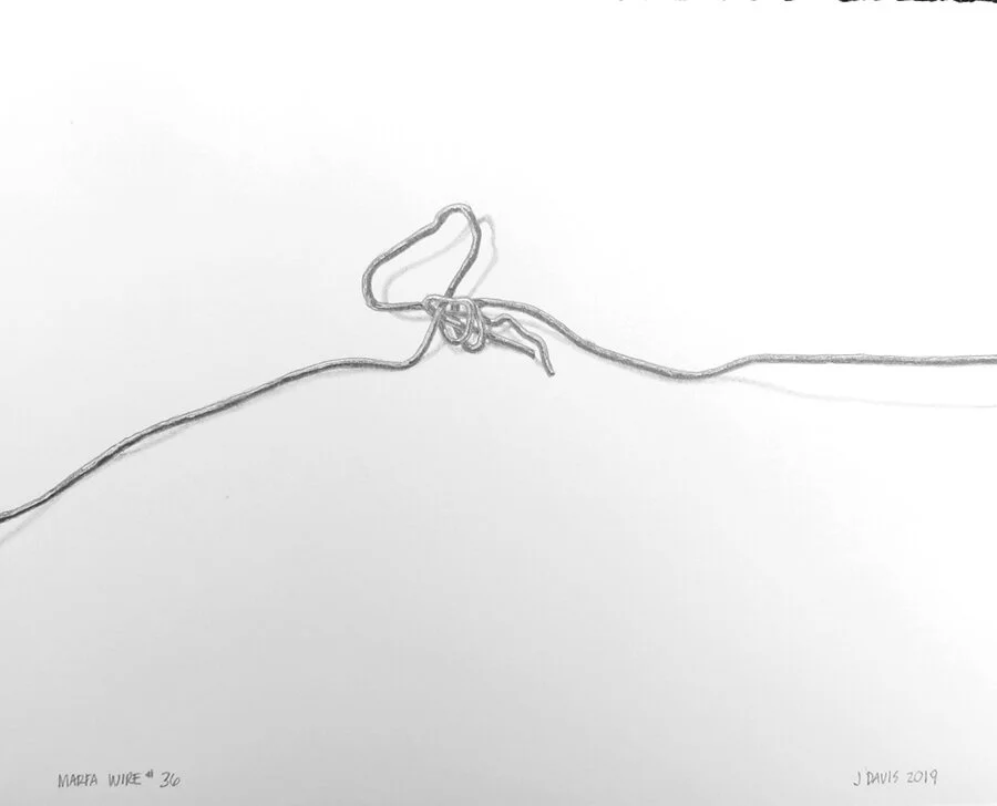 MARFA WIRE #36 - 2019 - 10"X8" - GRAPHITE ON ARCHES—SOLD