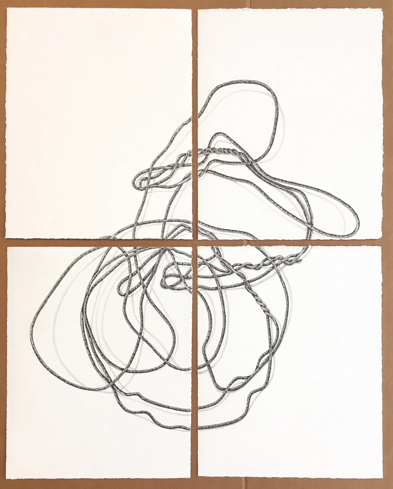 MARFA WIRE #62 - 2020 - 4–8"X10"s - SINGLE WIRE, GRAPHITE  