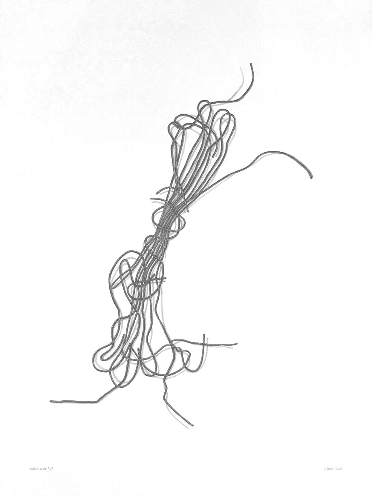 MARFA WIRE #67 - 2020 - 22.5"X30" - GRAPHITE ON ARCHES___SOLD 