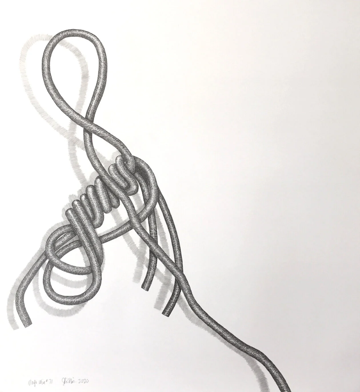 MARFA WIRE #71 - 2020 - 42"X45" - GRAPHITE ON ARCHES___SOLD  