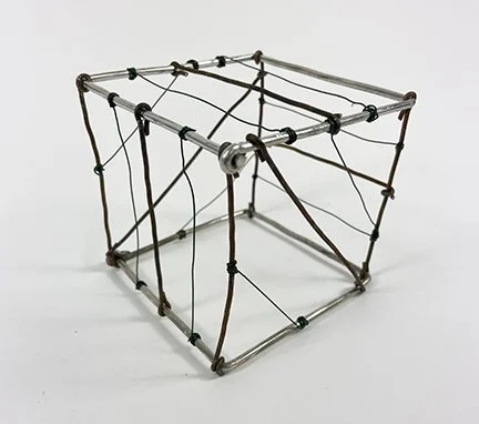 #265 aluminum frame, after sol lewitt, 3"x3"x3", 2025