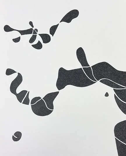 #248 graphite drawing, negative space, 11"x14". 2025