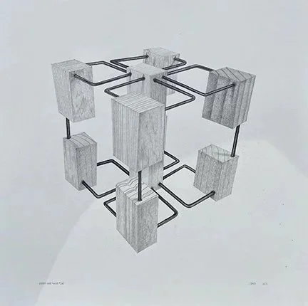 #262 graphite drawing 22.25"x22.25", 2025