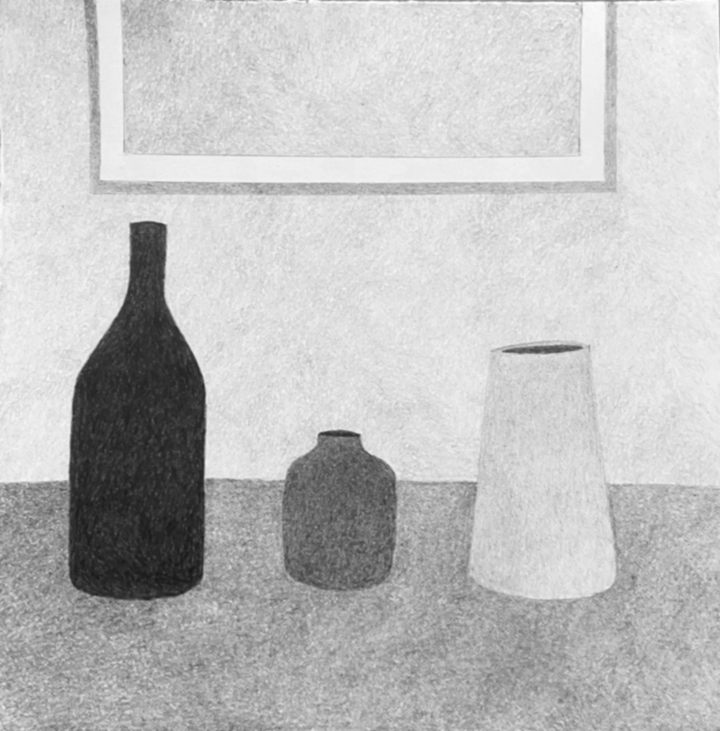 #276 GRAPHITE DRAWING, STILL LIFE-MARFA, 7.5"X7.5", 2026