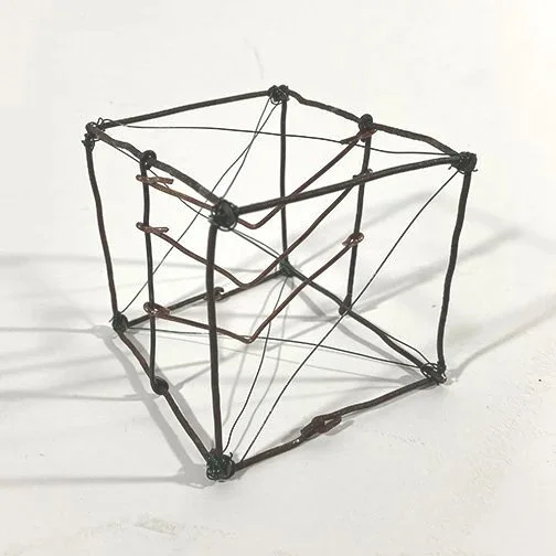 Marfa Wire #289, 3"x3"x3", 3 copper "V" inside, 4-30-26