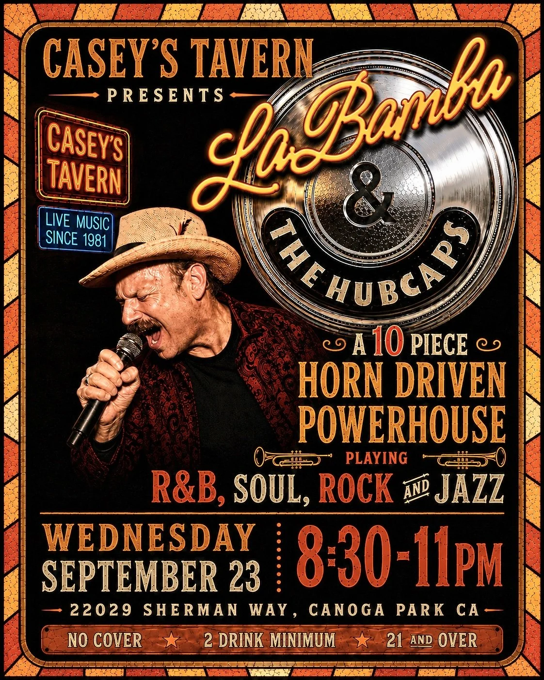 LaBamba &amp; The Hubcaps @ Casey's Tavern 9.23.26