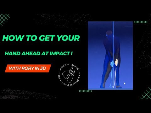 How to get your hands ahead at impact in golf. Watch Rory in 3D get his hands ahead at impact.
