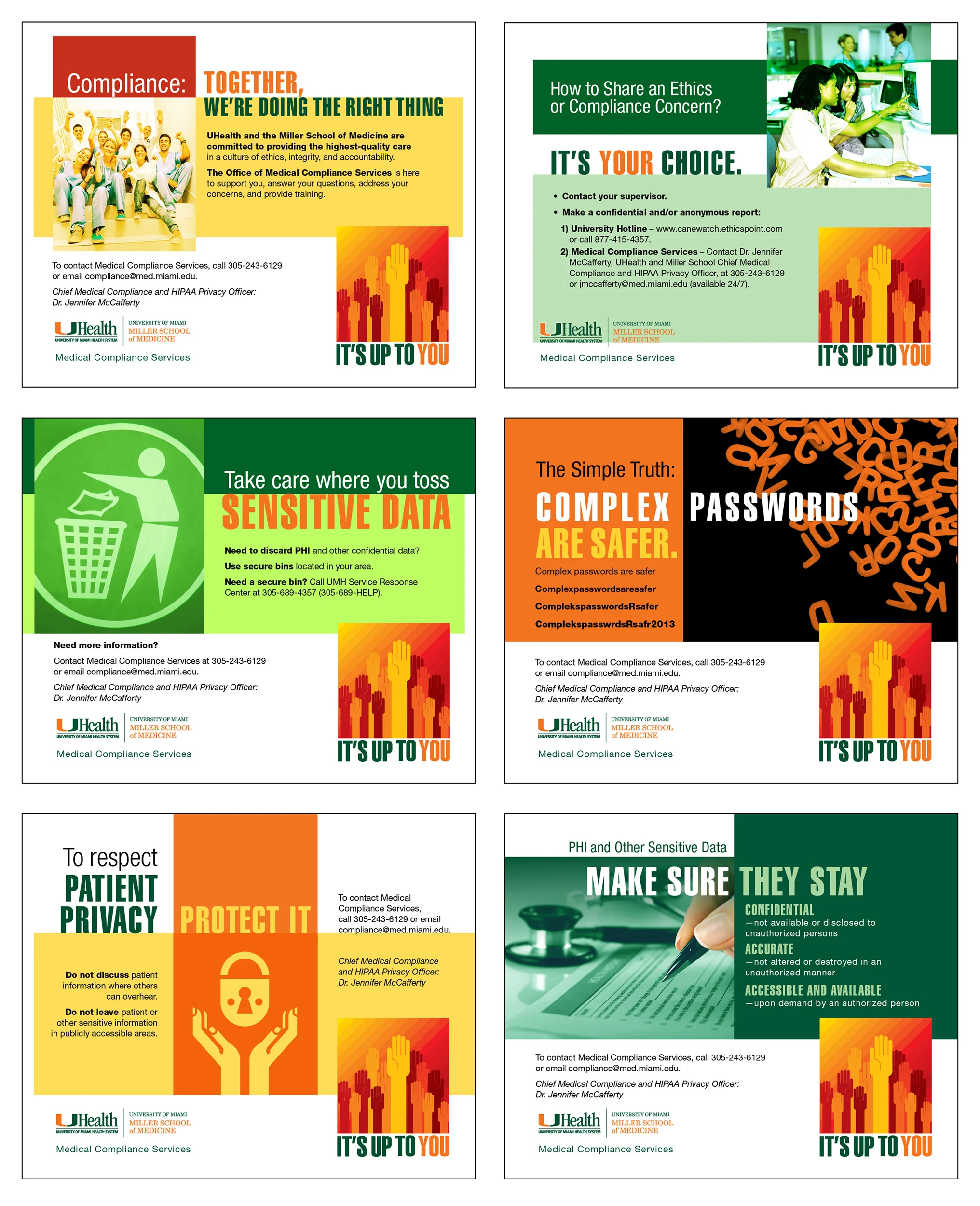  HR Compliance screensavers for University of Miami Health System employees 