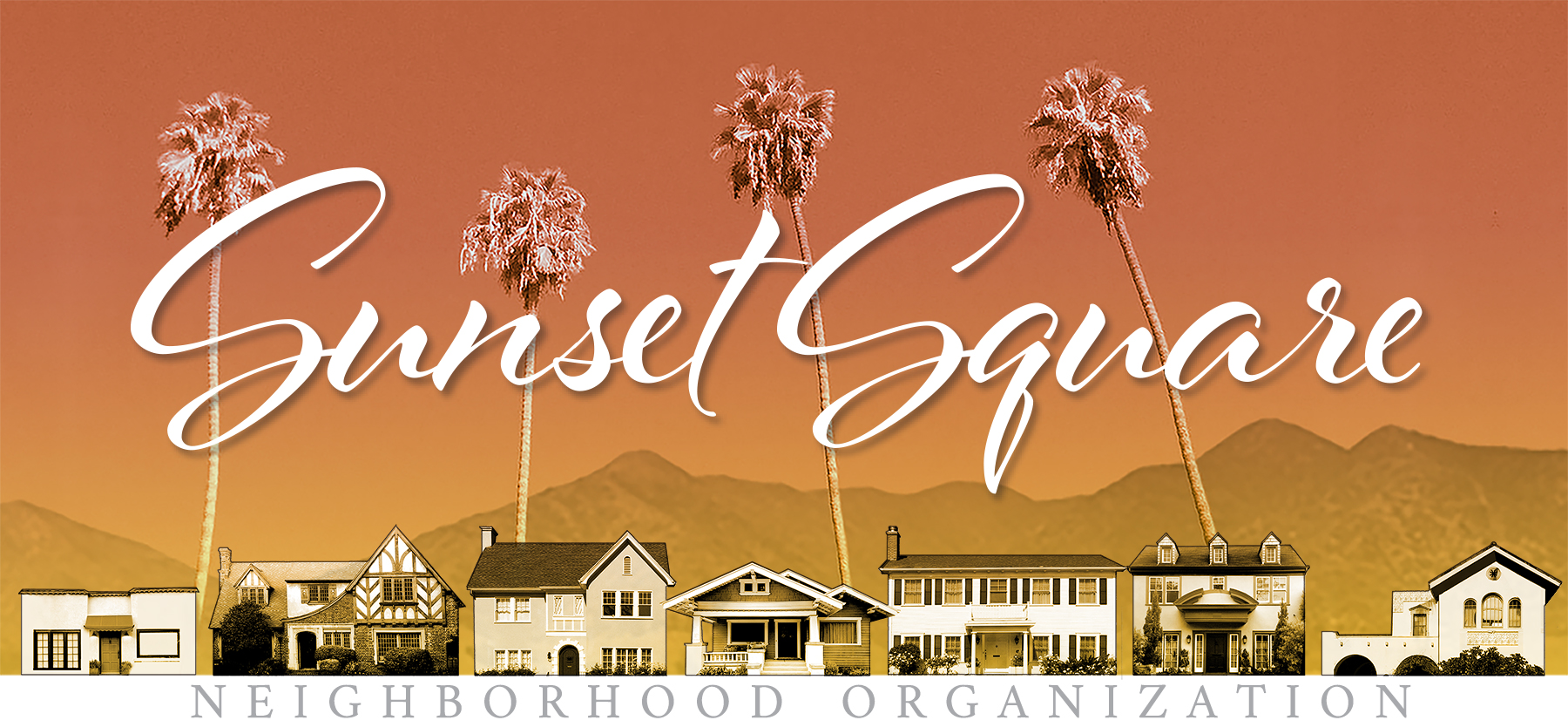 Historic Neighborhood logo design for web landing page.