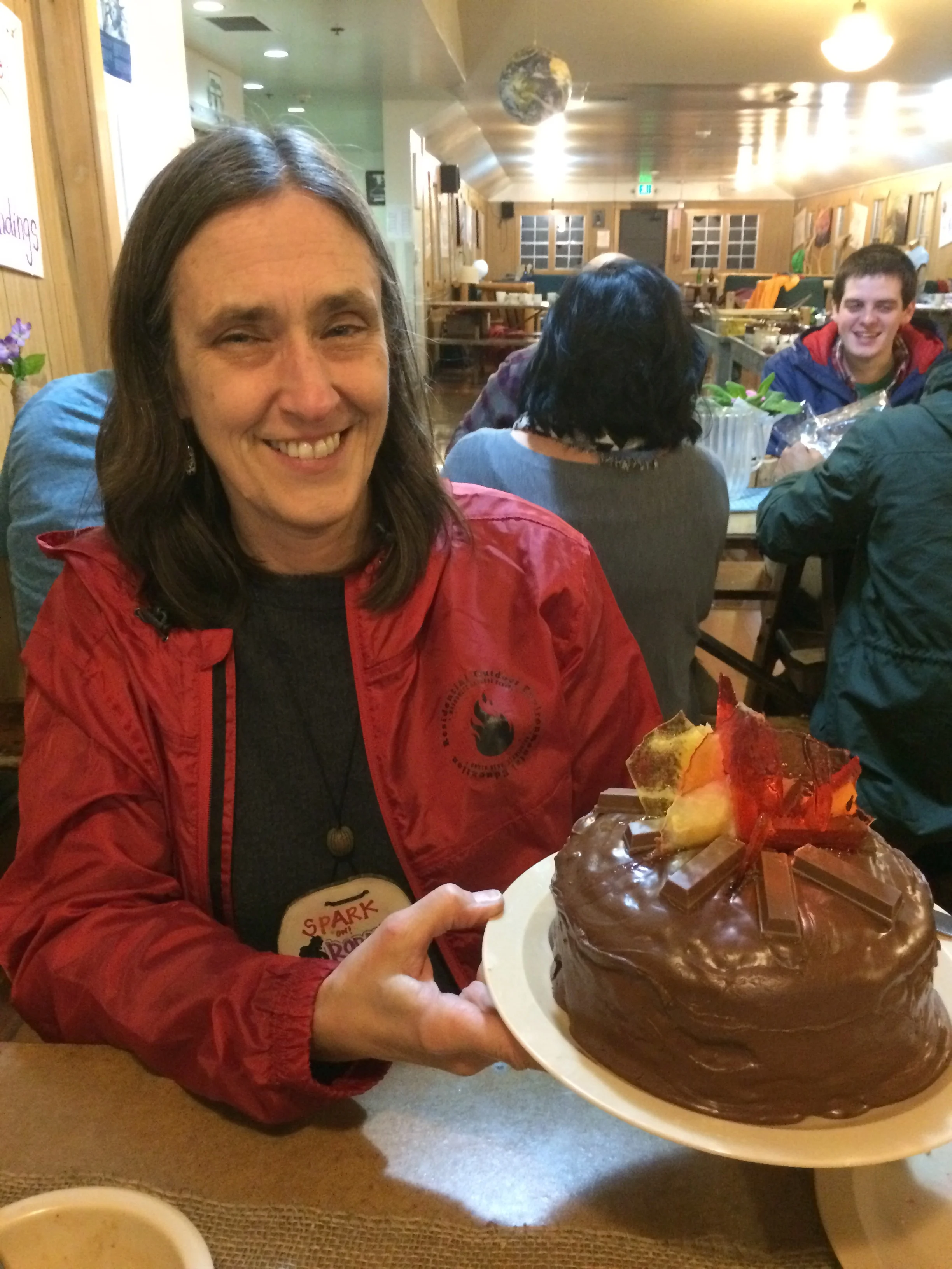 2016 - Waskowitz Outdoor School, WA - Roberta takes the cake! (Conference theme was "SPARK ON")