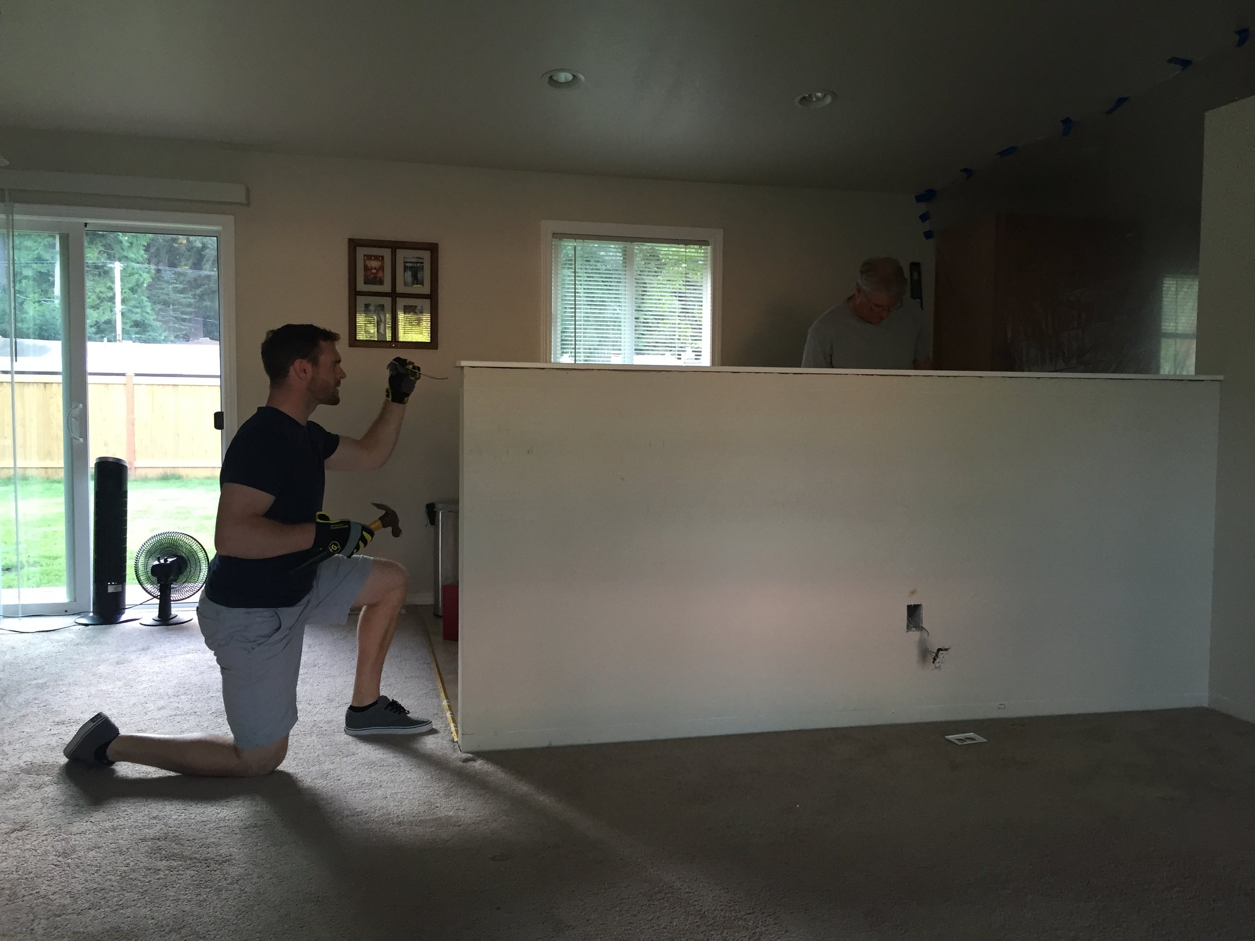Popped off the trim and top ledge...