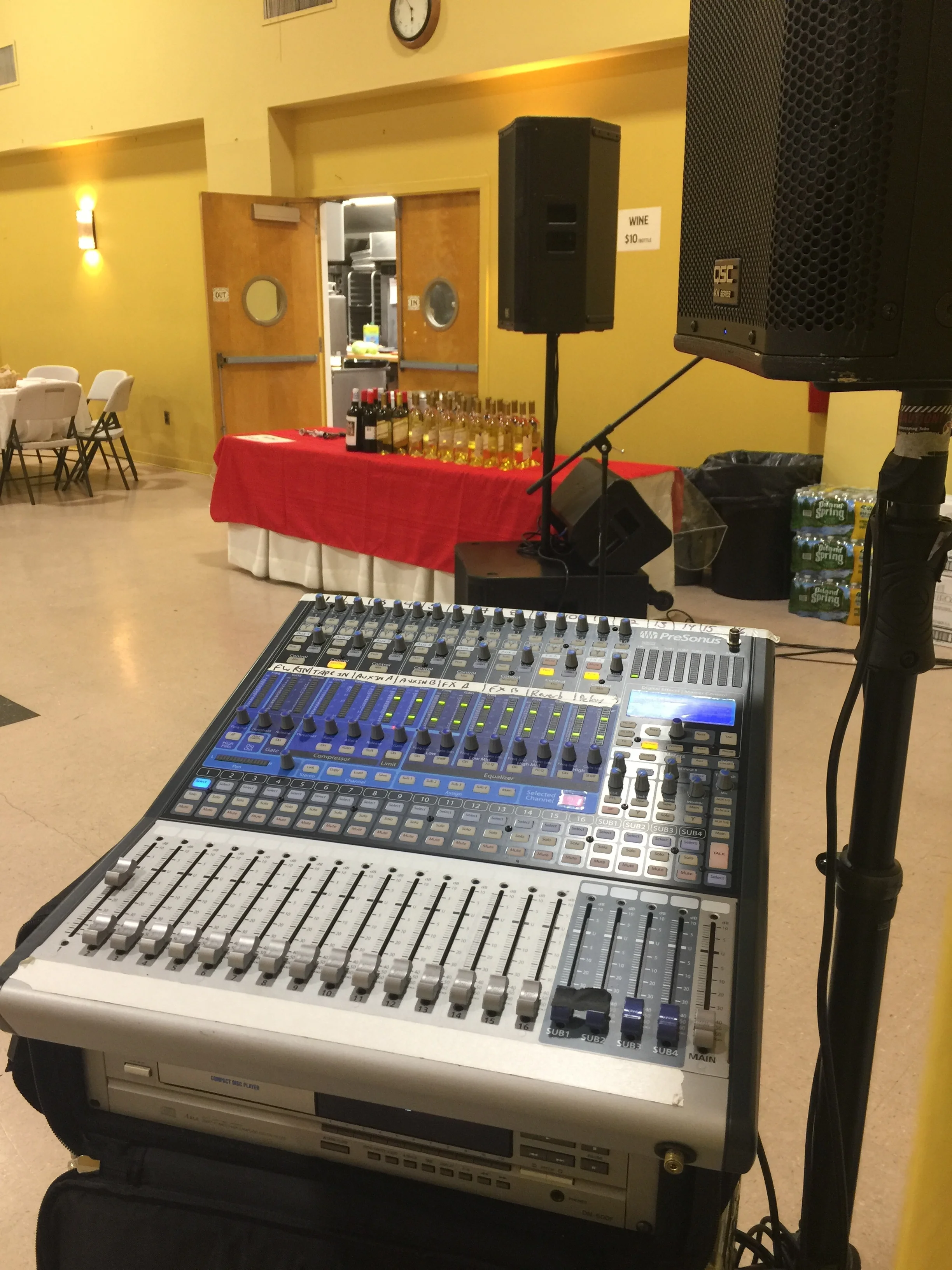 Sound Reinforcement for a 5-Piece Band at a Church Fundraiser