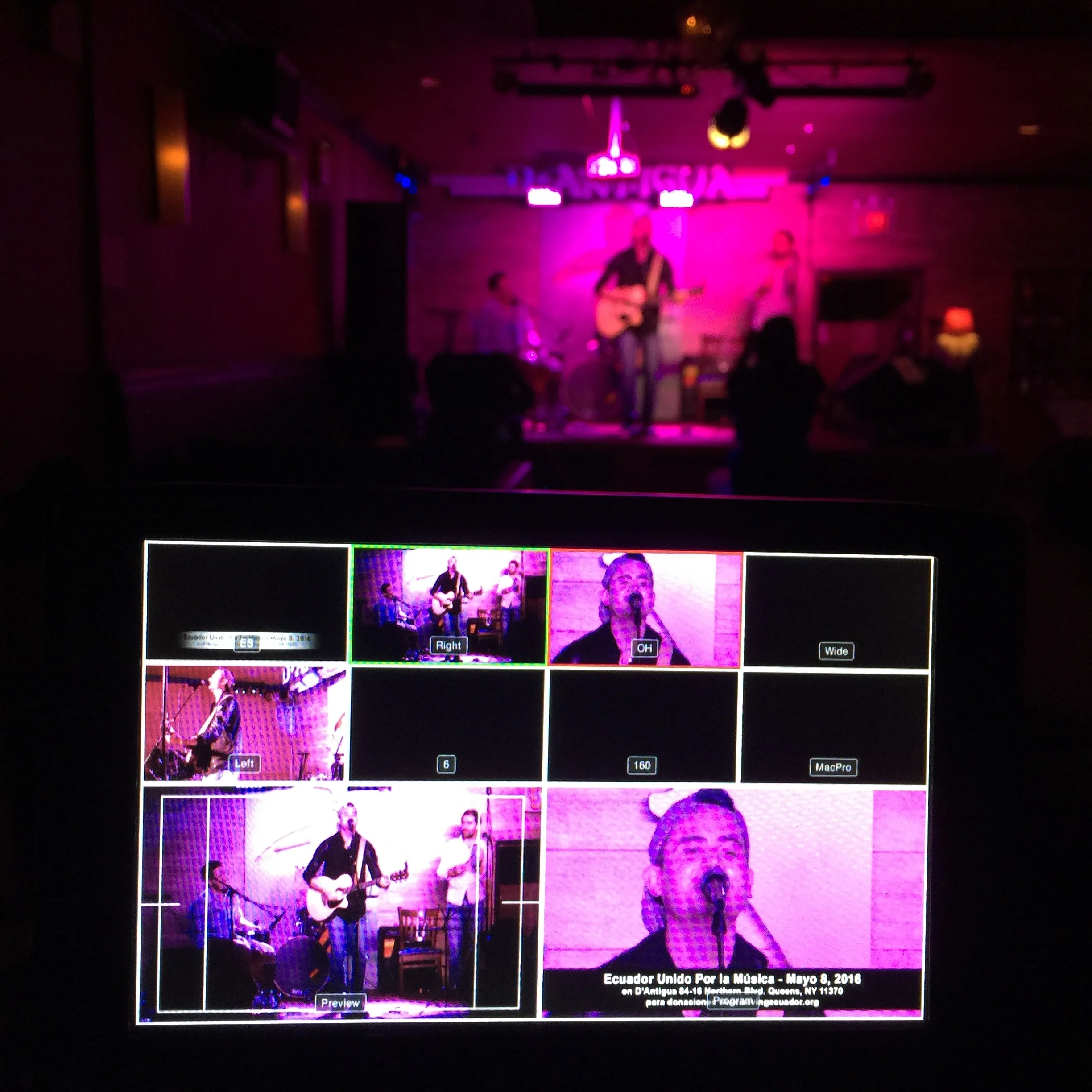 Multi-Camera Video for Live Streaming and Recording of Fundraising Event
