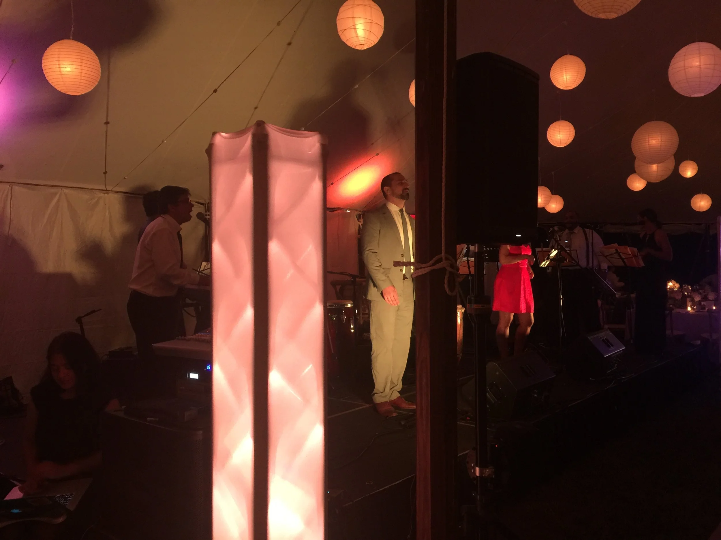 Sound Reinforcement and Lighting for Wedding Ceremony, Cocktail Hour, and Reception