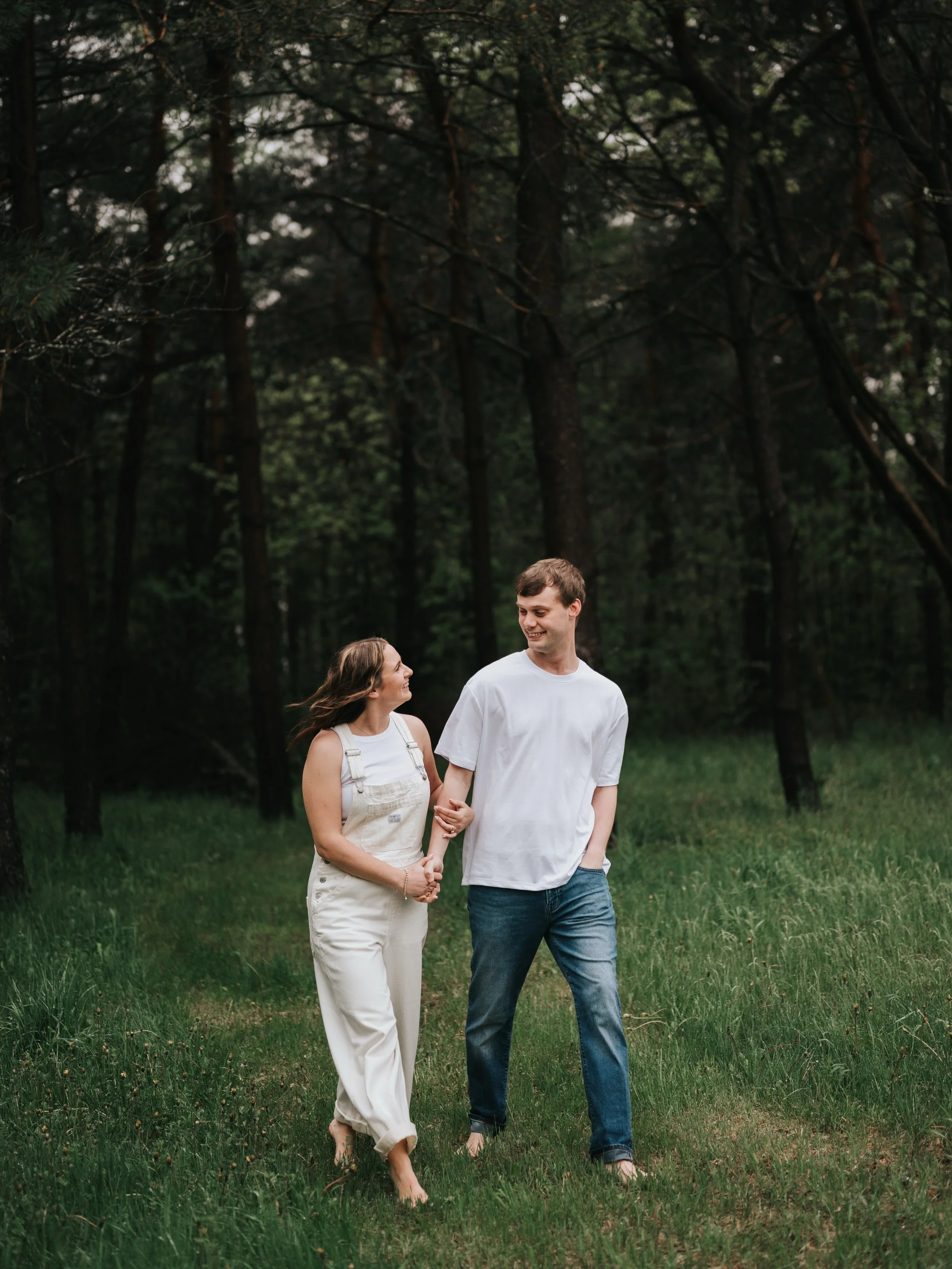 Loved that these two went barefoot on the farm for their engagement session. We took these right after a big rain storm and by the end my shoes and socks were soaked right through, BUT on the upside my white sneakers looked literally brand new again.