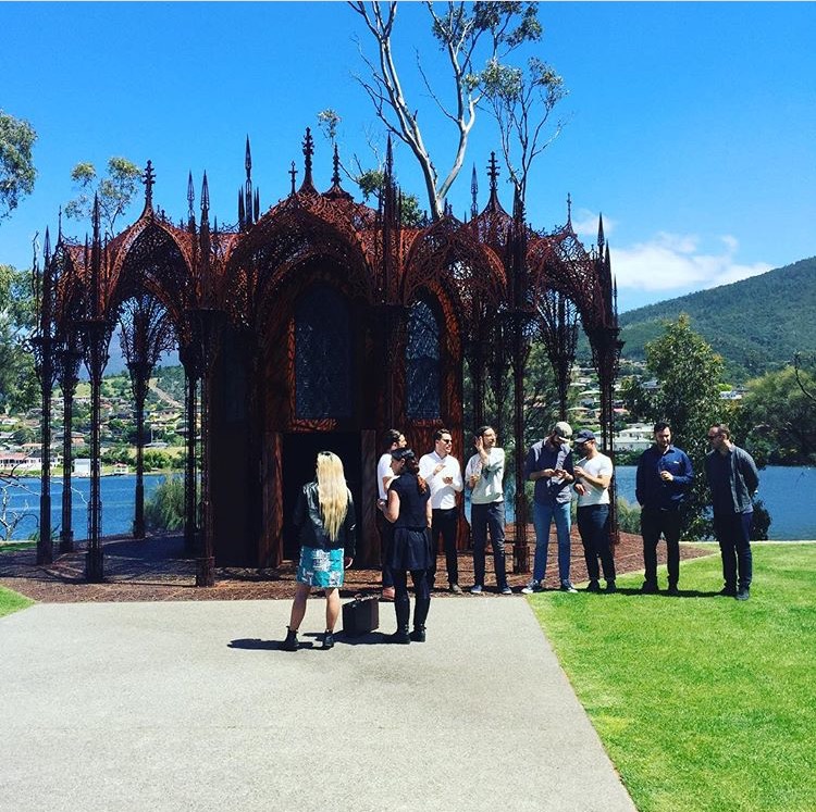 MONA wedding rehearsal at the Chapel by Wim Delvoye