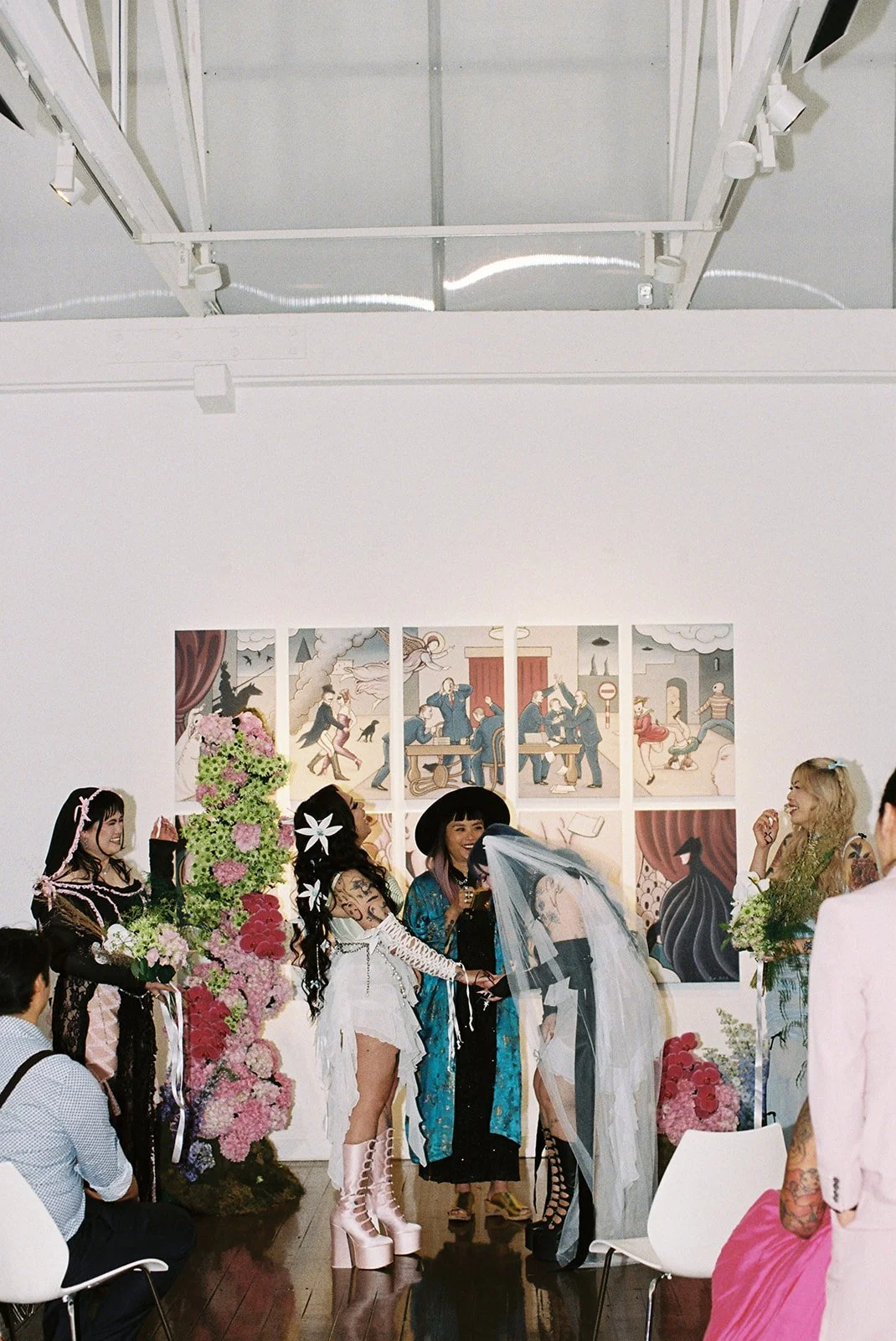 Celebrant Jam wedding ceremony at a Melbourneart gallery