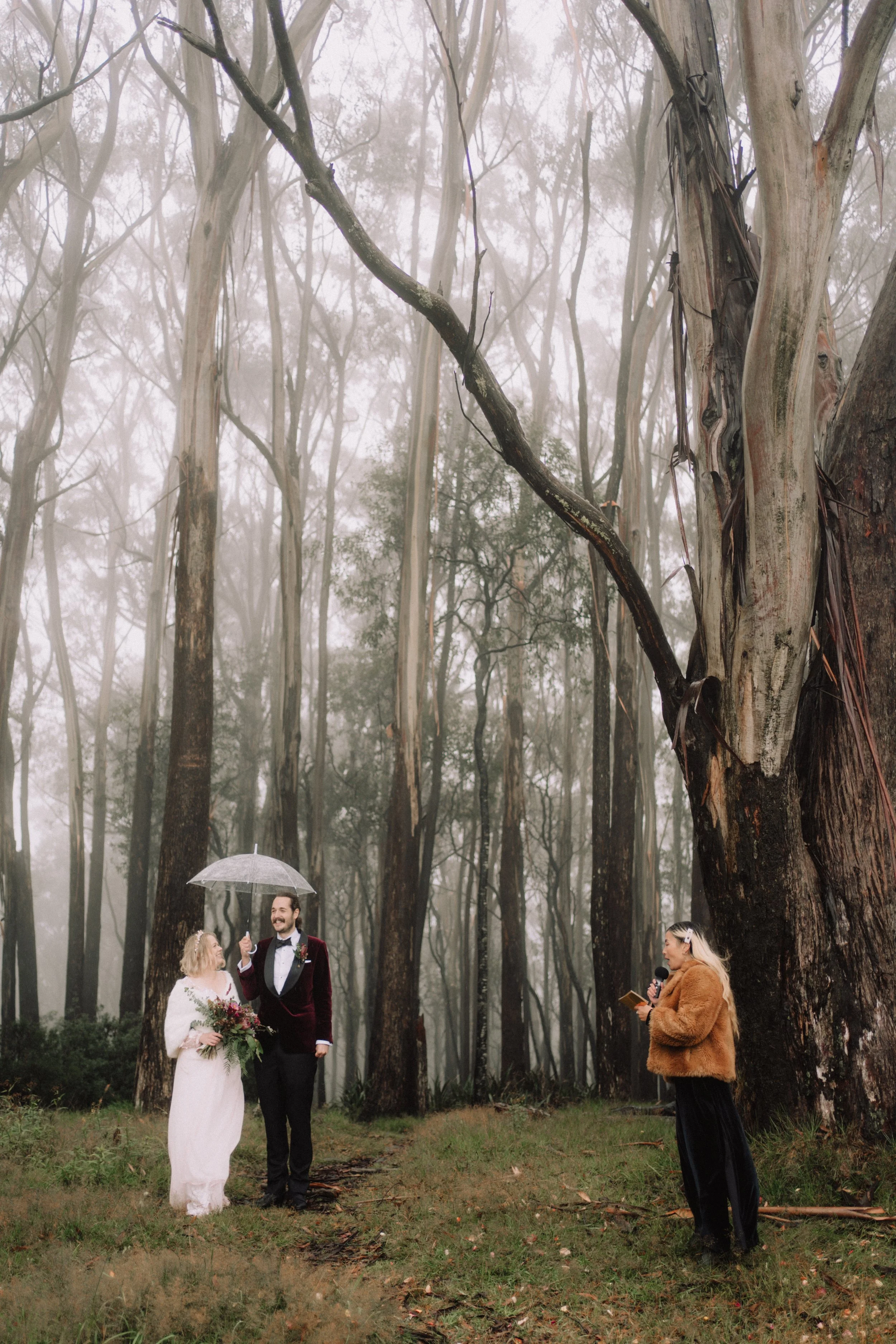 Celebrant Jam elopement wedding ceremony at Mount Donna Buang