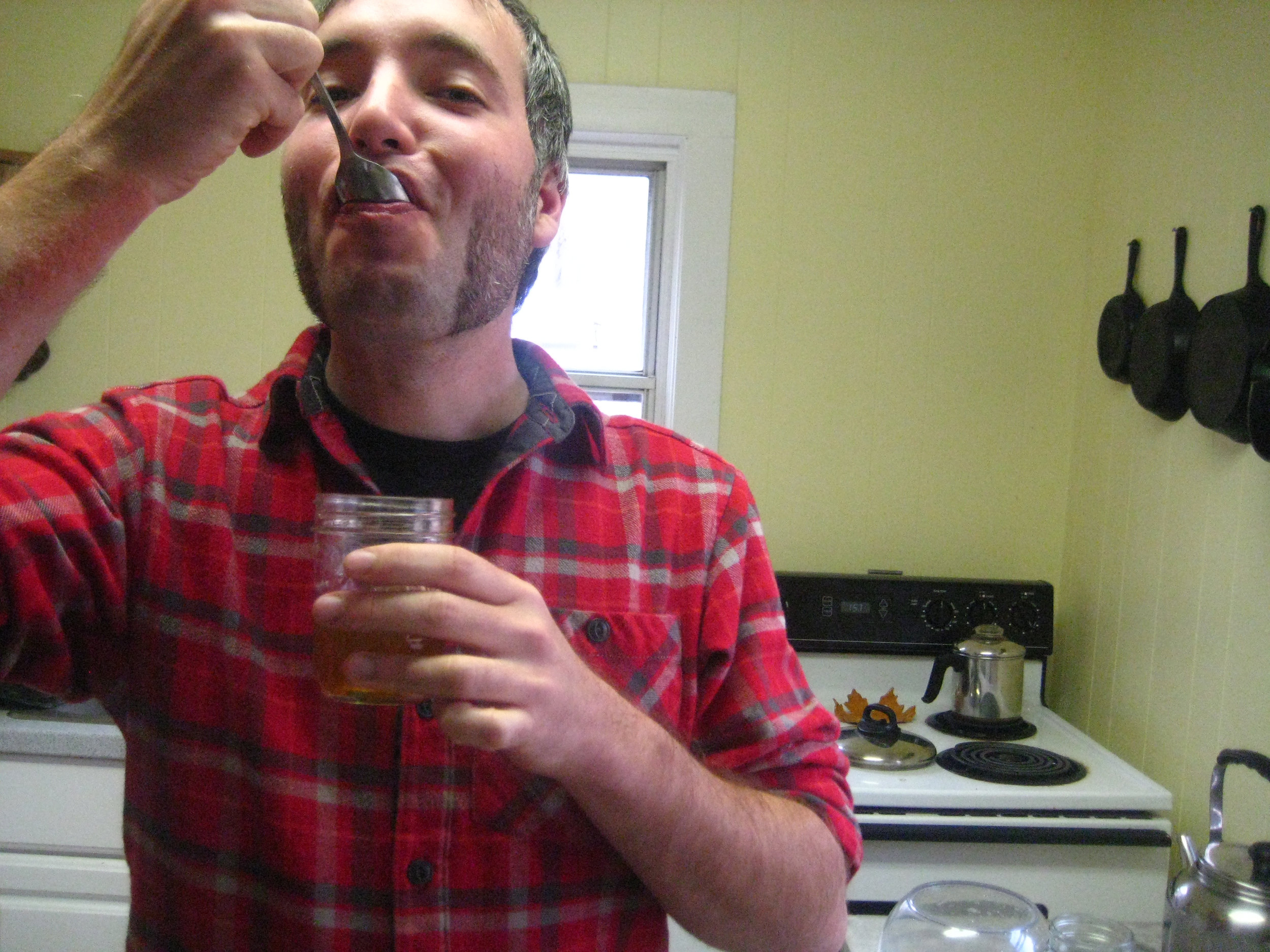 Enjoying spikenard syrup