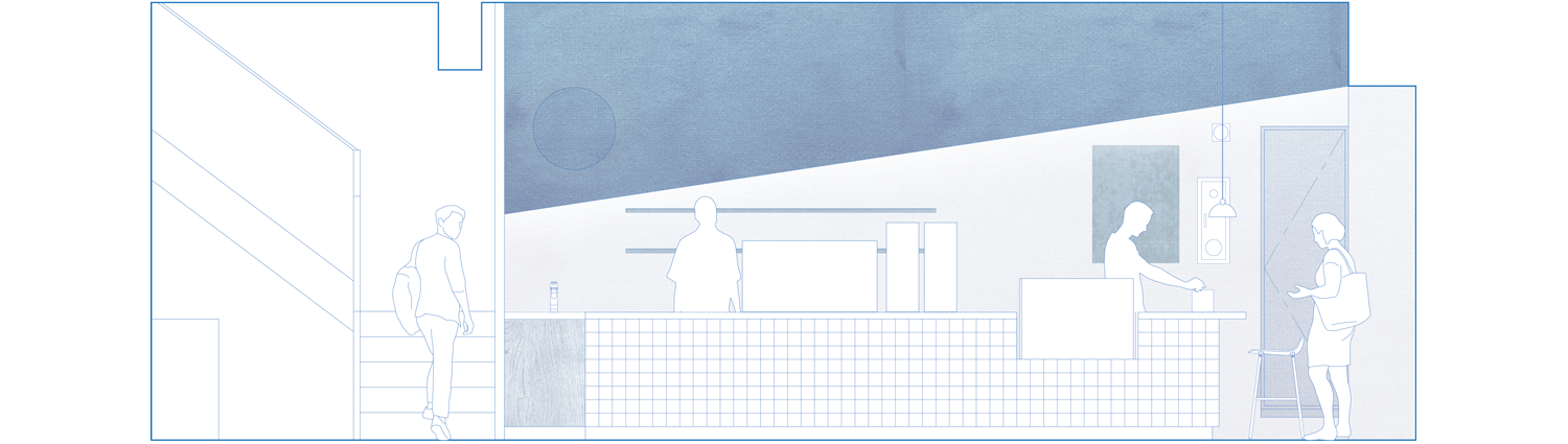 cafe counter elevation