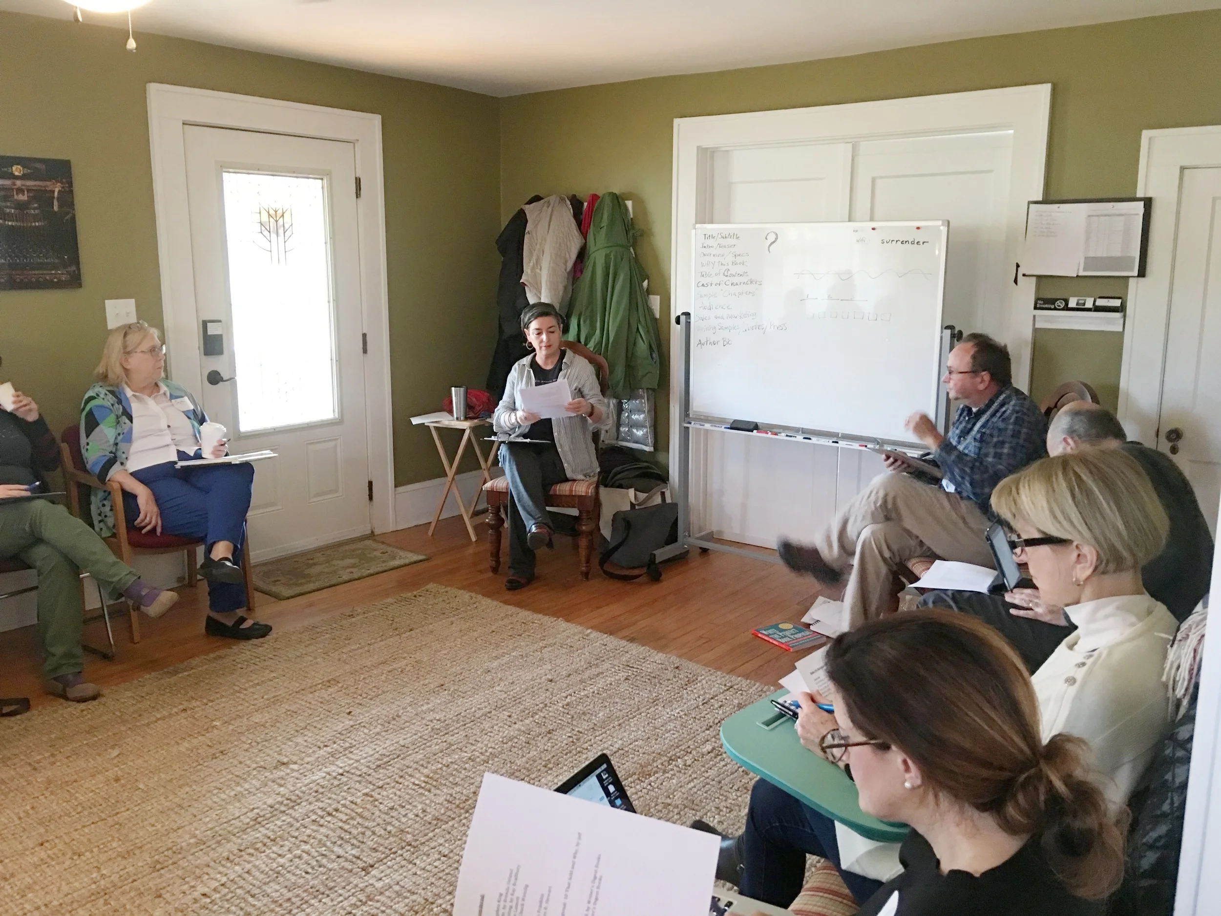 Denise Kiernan & Joe D'Agnese dispensing wisdom at the Nonfiction Book Proposal Bootcamp