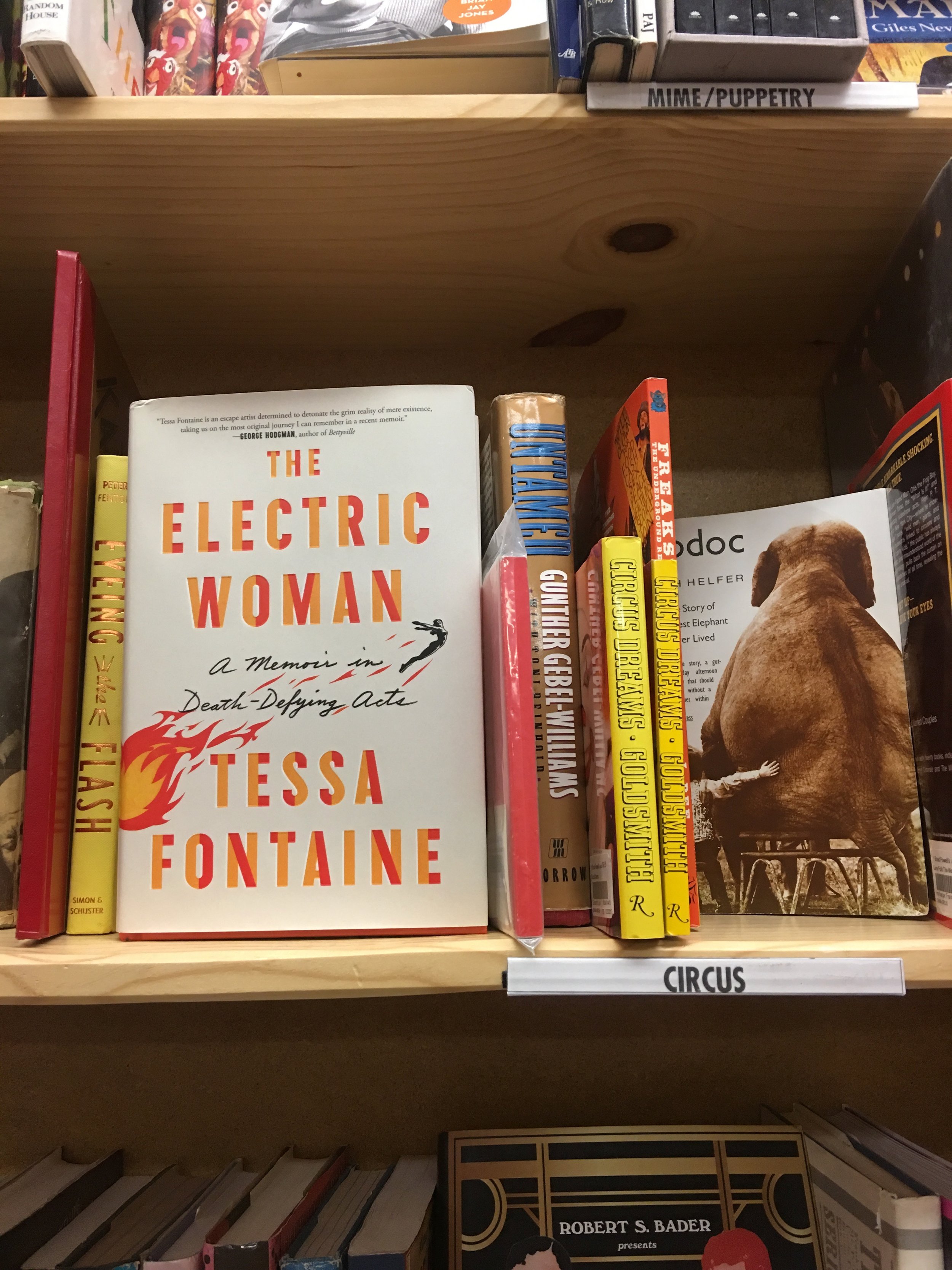  Only Powell’s would have a “Circus” shelf for Tessa’s book! 