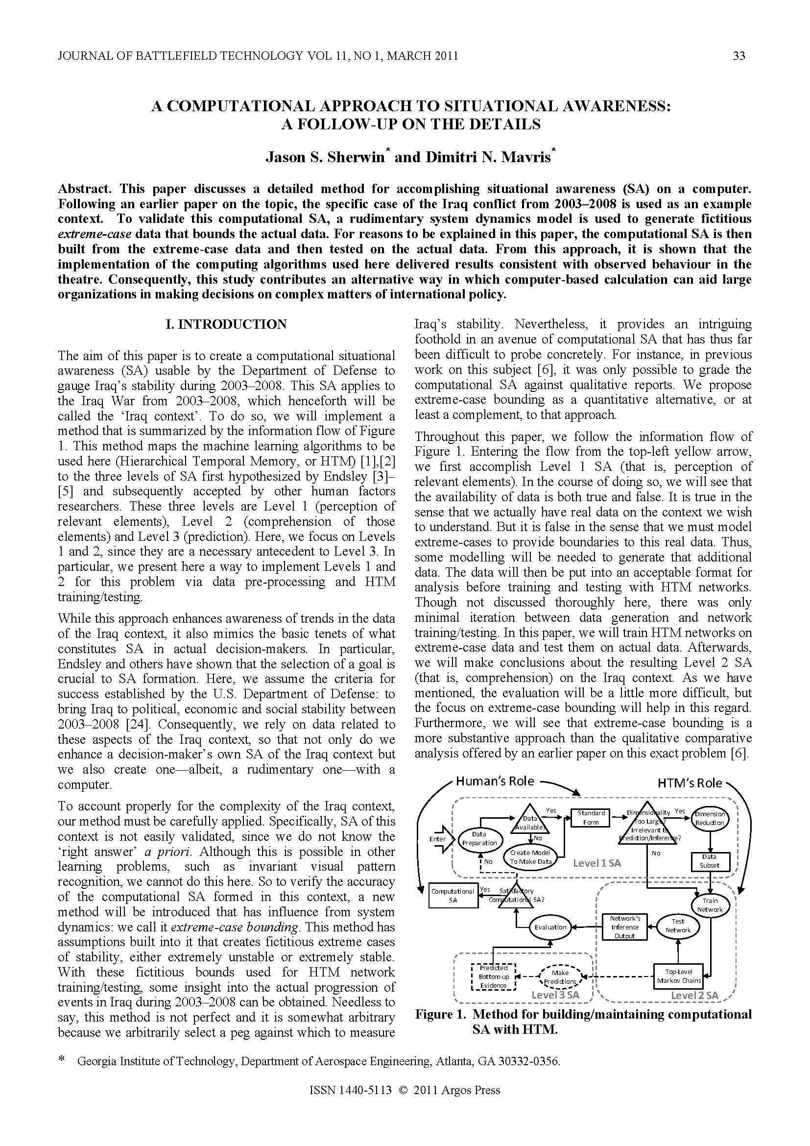 A Computational Approach to Situational Awareness: A Follow-up on the Details