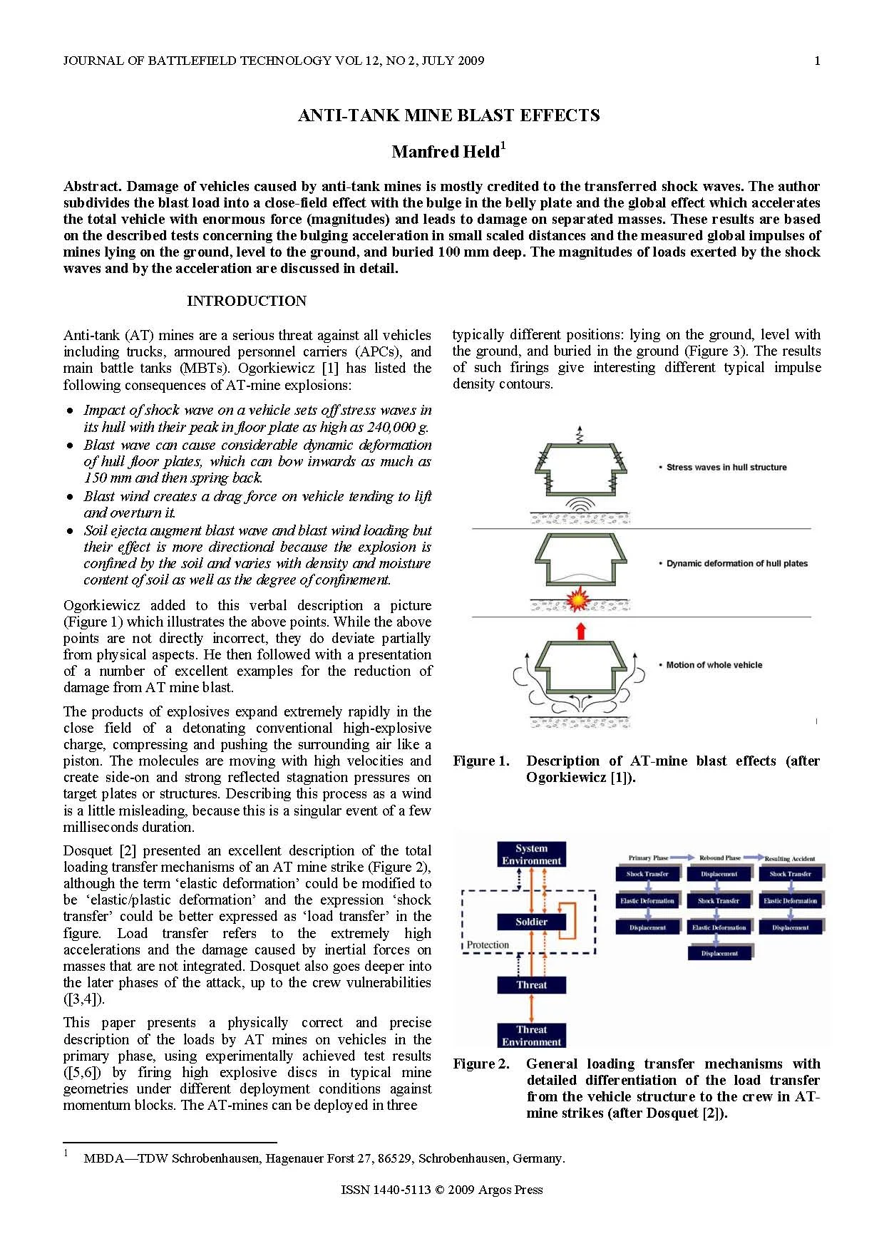 Anti-Tank Mine Blast Effects