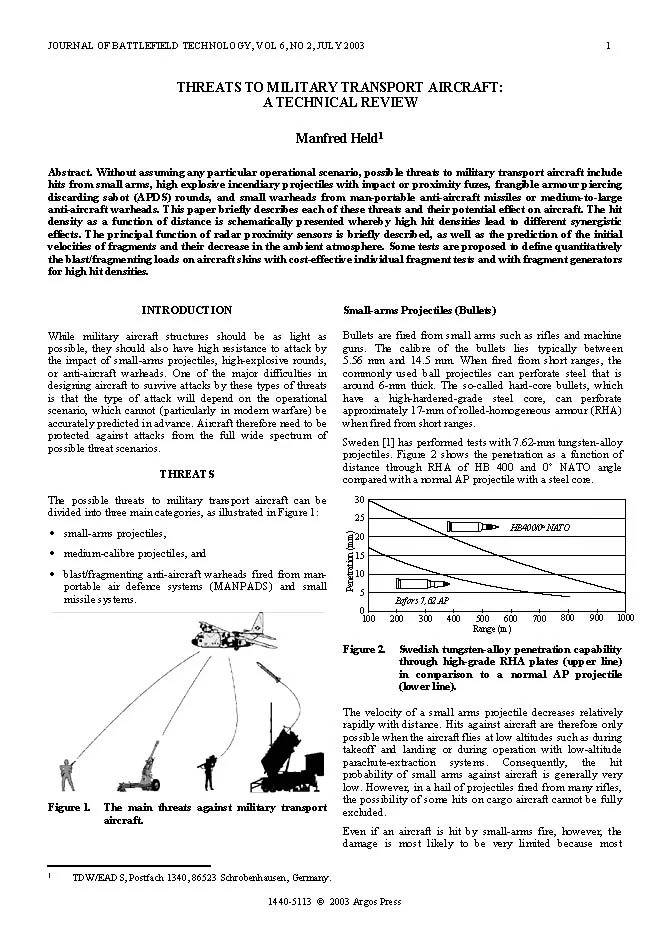 Threats to Military Transport Aircraft: A Technical Review