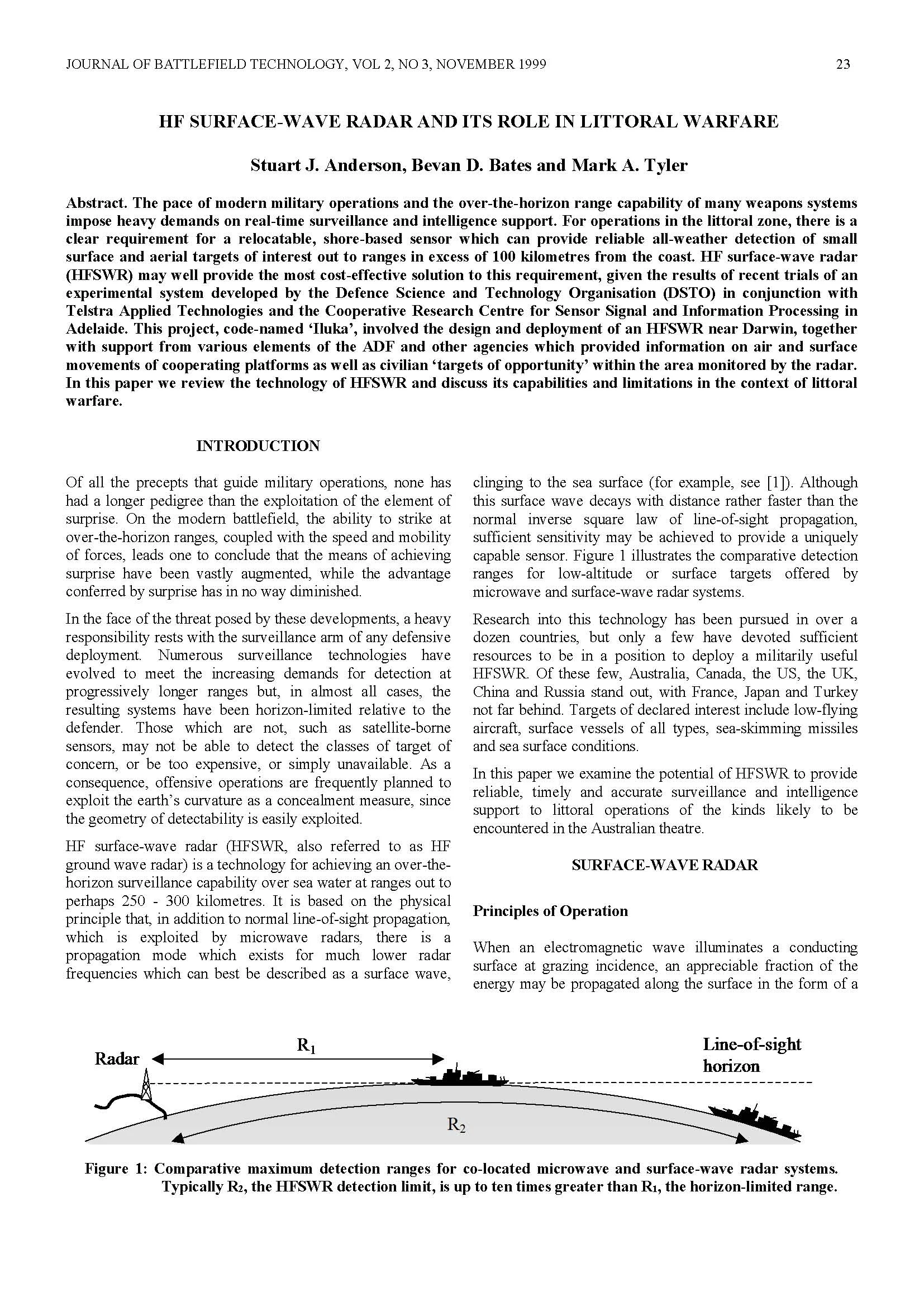 HF Surface-Wave Radar and Its Role in Littoral Warfare