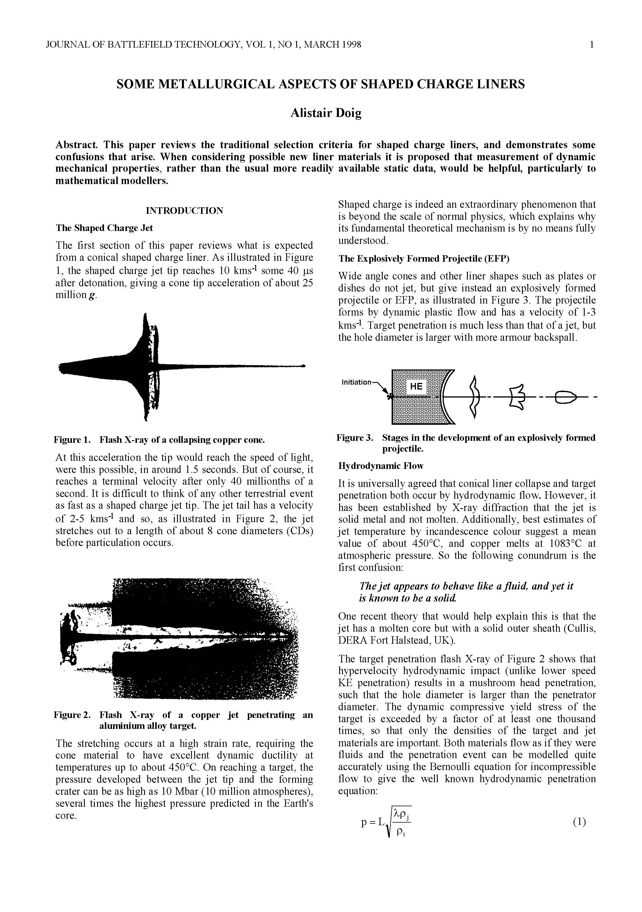 Some Metallurgical Aspects of Shaped Charge Liners