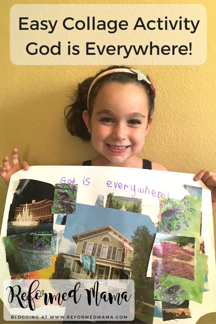 Childrens Catechism - God is Everywhere Easy Collage for Preschool, Kindergarten, and Elementary Age Kids