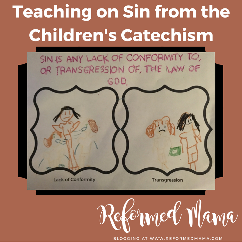 Teaching Sin from the Children's Catechism (Questions 28-30) - Including a Free Printable!