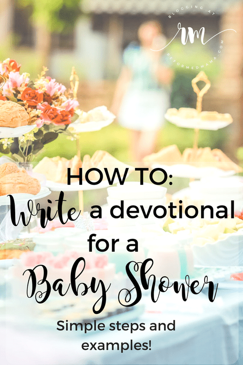 How To Write A Christ Centered Baby Shower Devotional Including