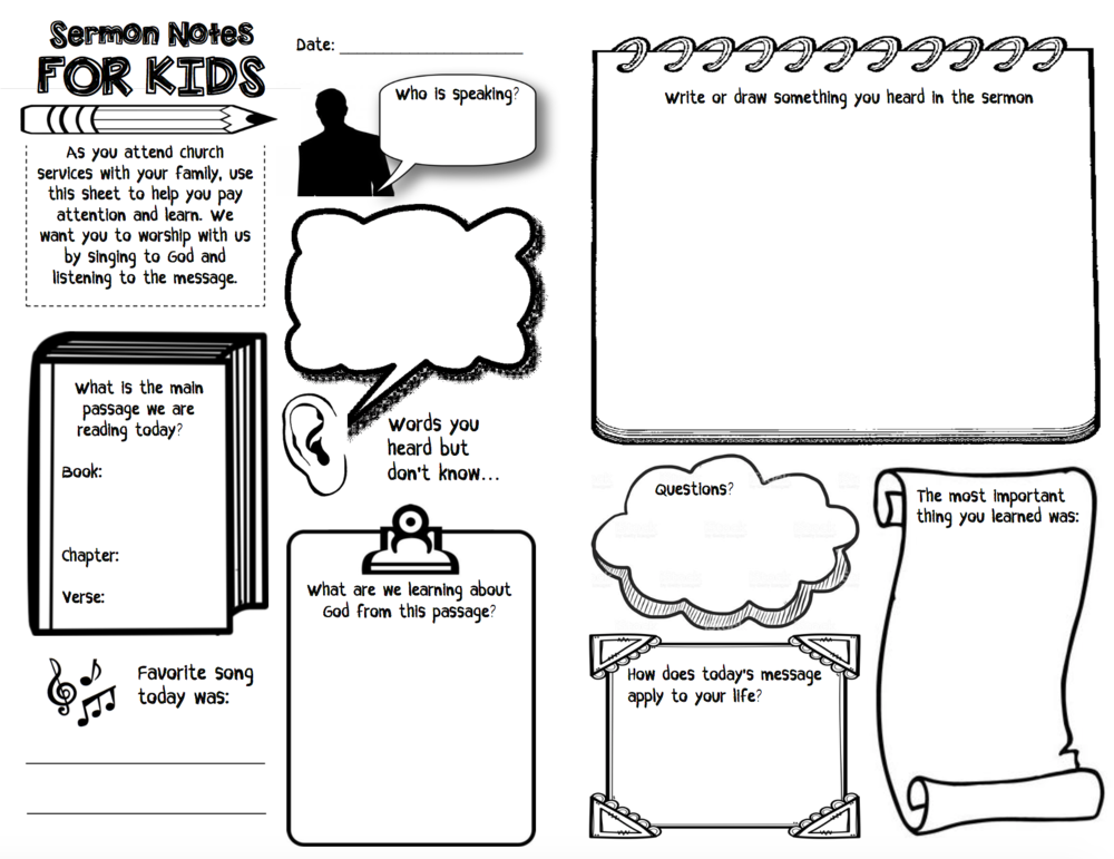 Church Bulletin And Sermon Notes For Kids Free Download Reformed Mama