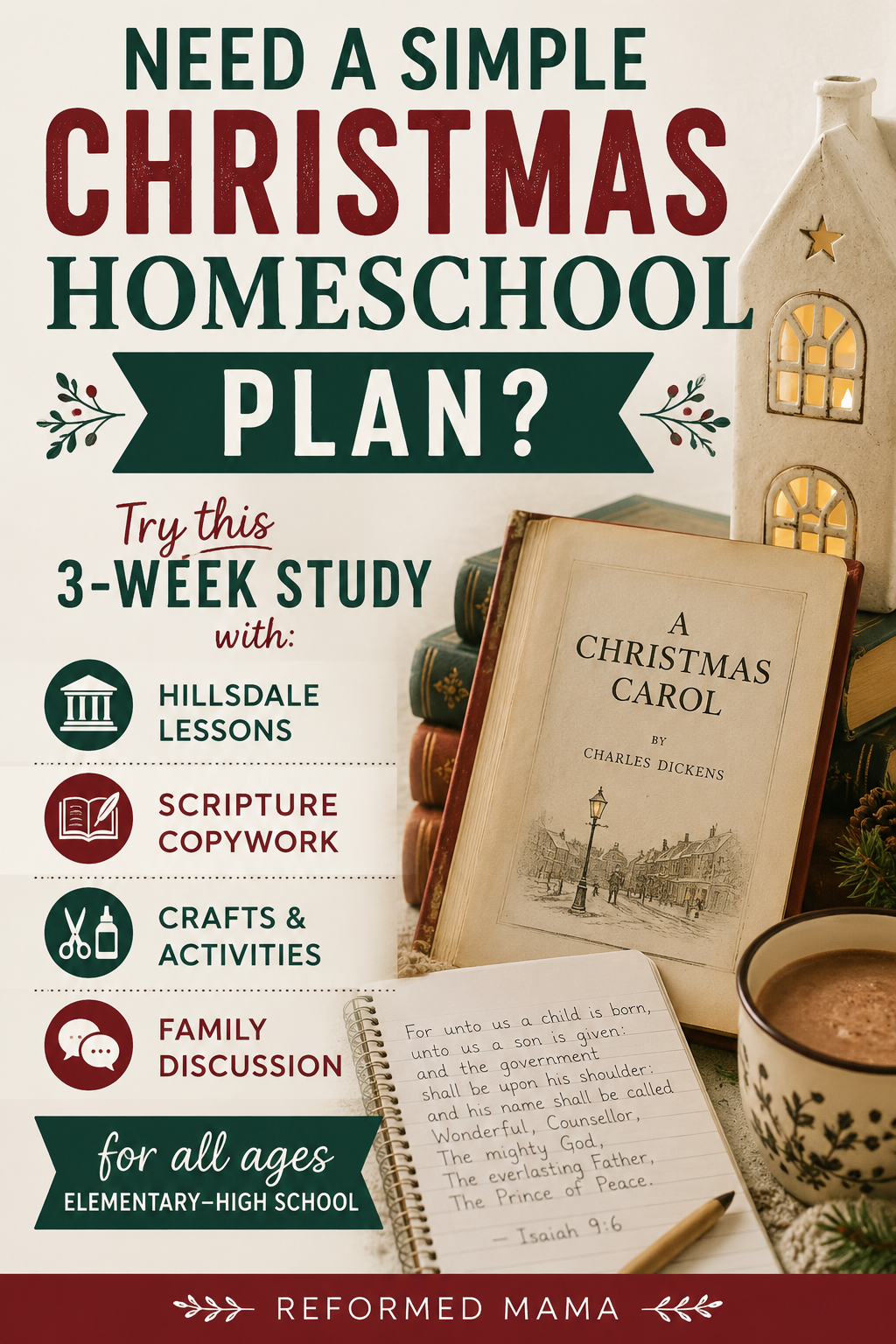 A Christmas Carol Homeschool Study: 3-Week Christmas Morning Time Plan