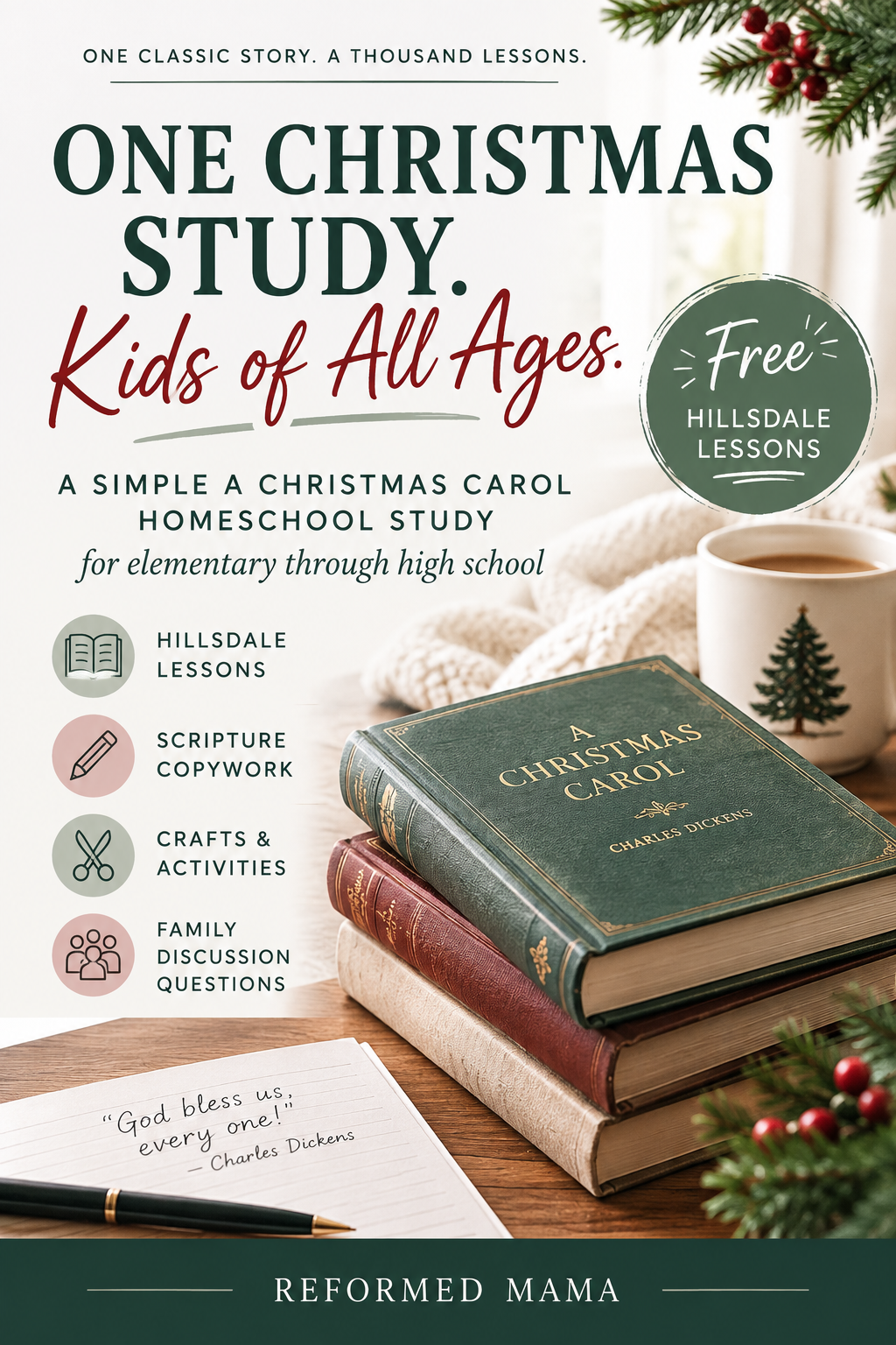 A Christmas Carol Homeschool Study: 3-Week Christmas Morning Time Plan