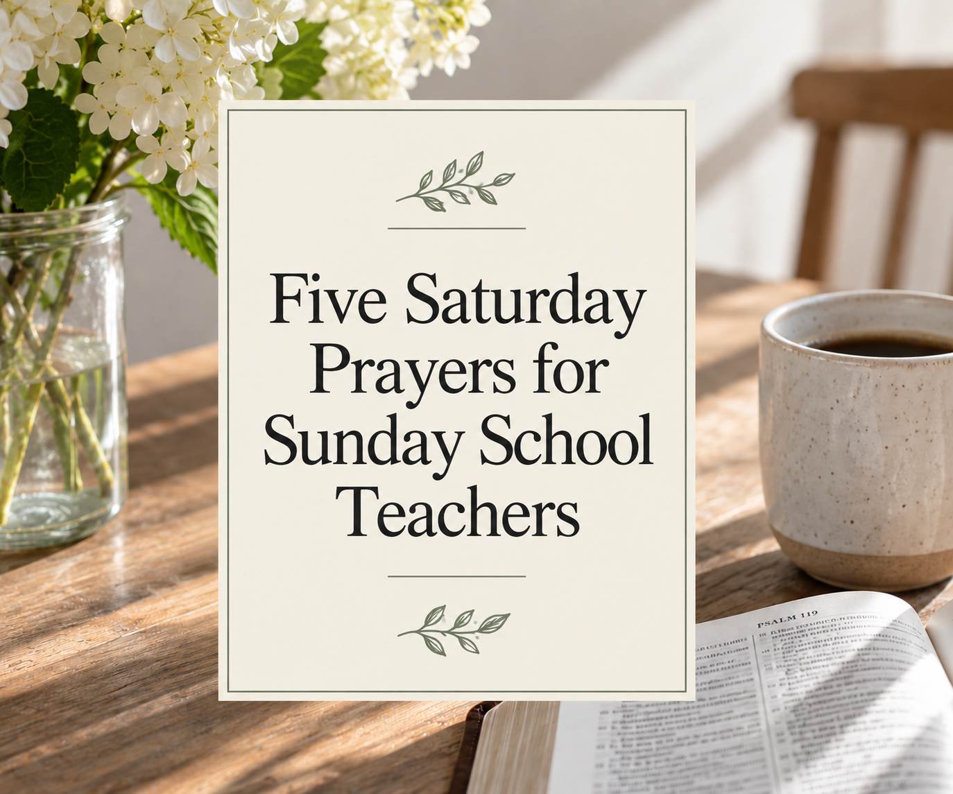 Five Saturday Prayers for Sunday School Teachers