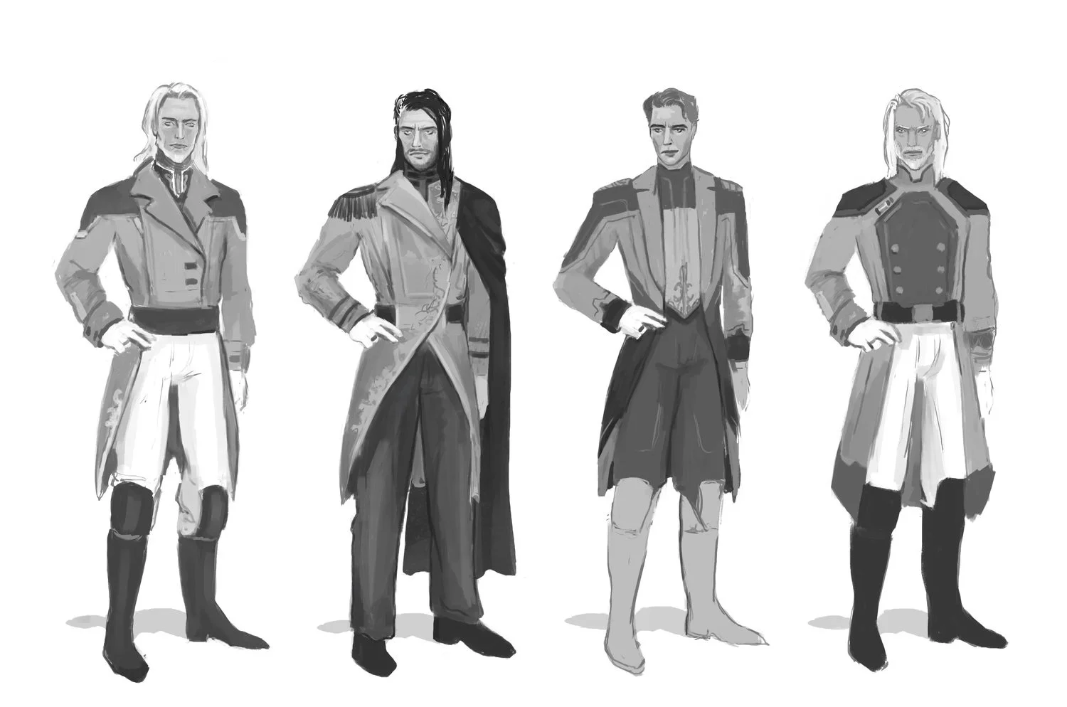 First round of costume exploration for Commodore Ostegaard of BATTLETECH.